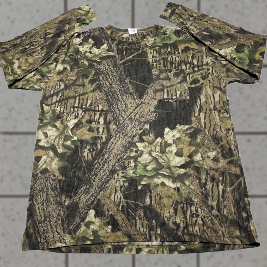 Vintage VINTAGE Trail Crest Mens Large Camo Long Sleeve Tshirt Hunting Camouflage Pocket Size US L / EU 52-54 / 3 - 1 Thumbnail