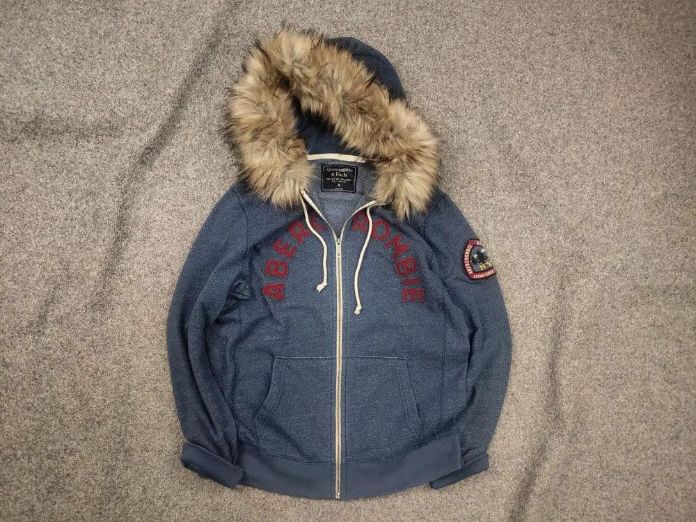 Abercrombie & Fitch Vintage Y2K Hollister Fur Hoodie Zip ifsix lgb