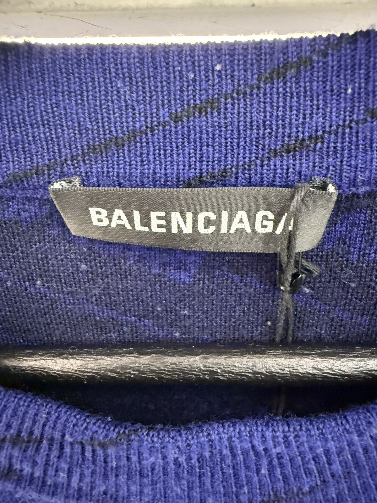 Balenciaga Balenciaga Blue/Black Wool Long-sleeve Size US M / EU 48-50 / 2 - 3 Thumbnail