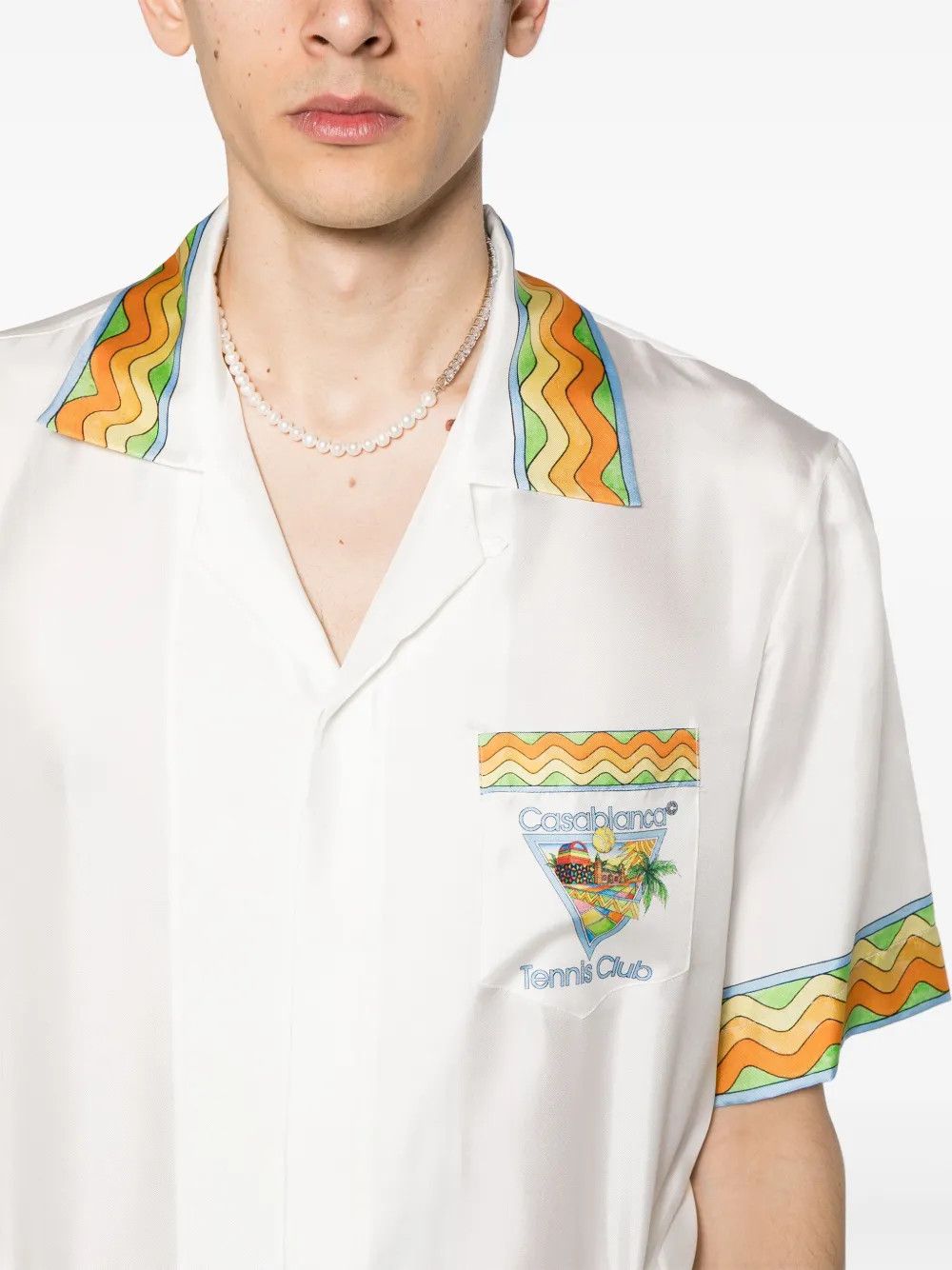 Casablanca o1mle0326 Cuban Collar Short Sleeve Shirt Afro Cubism Size US XS / EU 42 / 0 - 5 Thumbnail