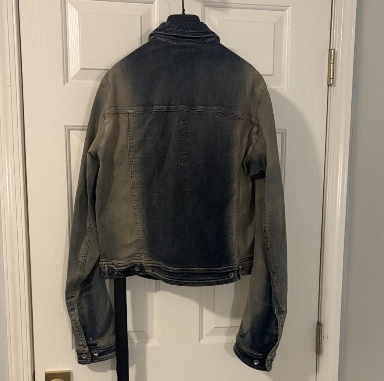 Rick Owens Drkshdw Rick Owens DRKSHDW Cropped Worker Jacket in Mineral Pearl Size US XL / EU 56 / 4 - 4 Thumbnail