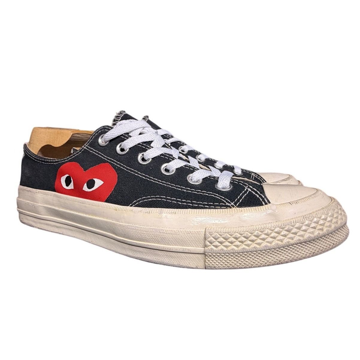 Comme des Garcons Converse x Comme des Garcons PLAY Black Sneakers Men 7 Size US 7 / EU 40 - 1 Thumbnail