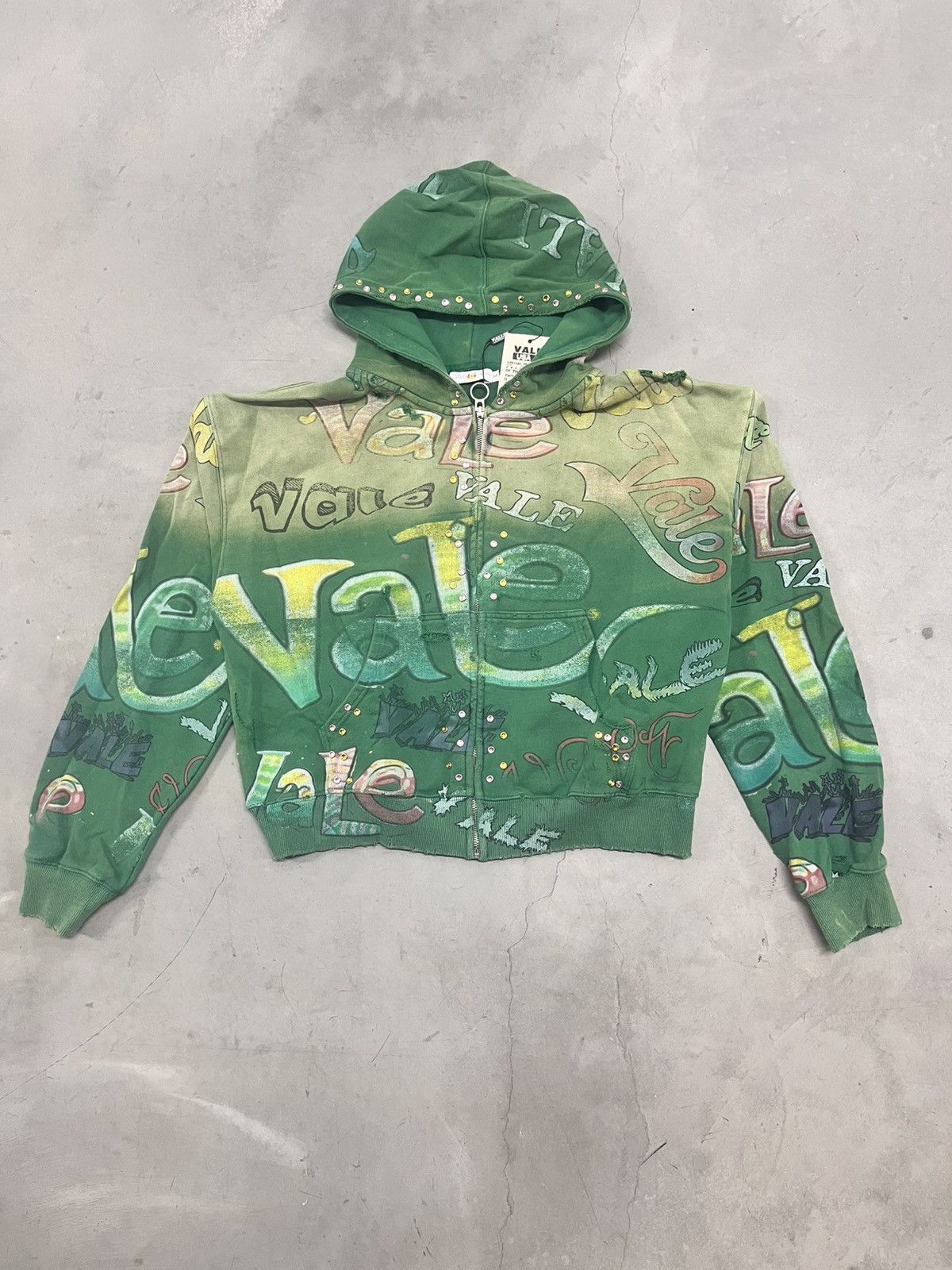 Vale Vale Forever Green Bank Zip Up Hoodie Valley Dreams | Grailed
