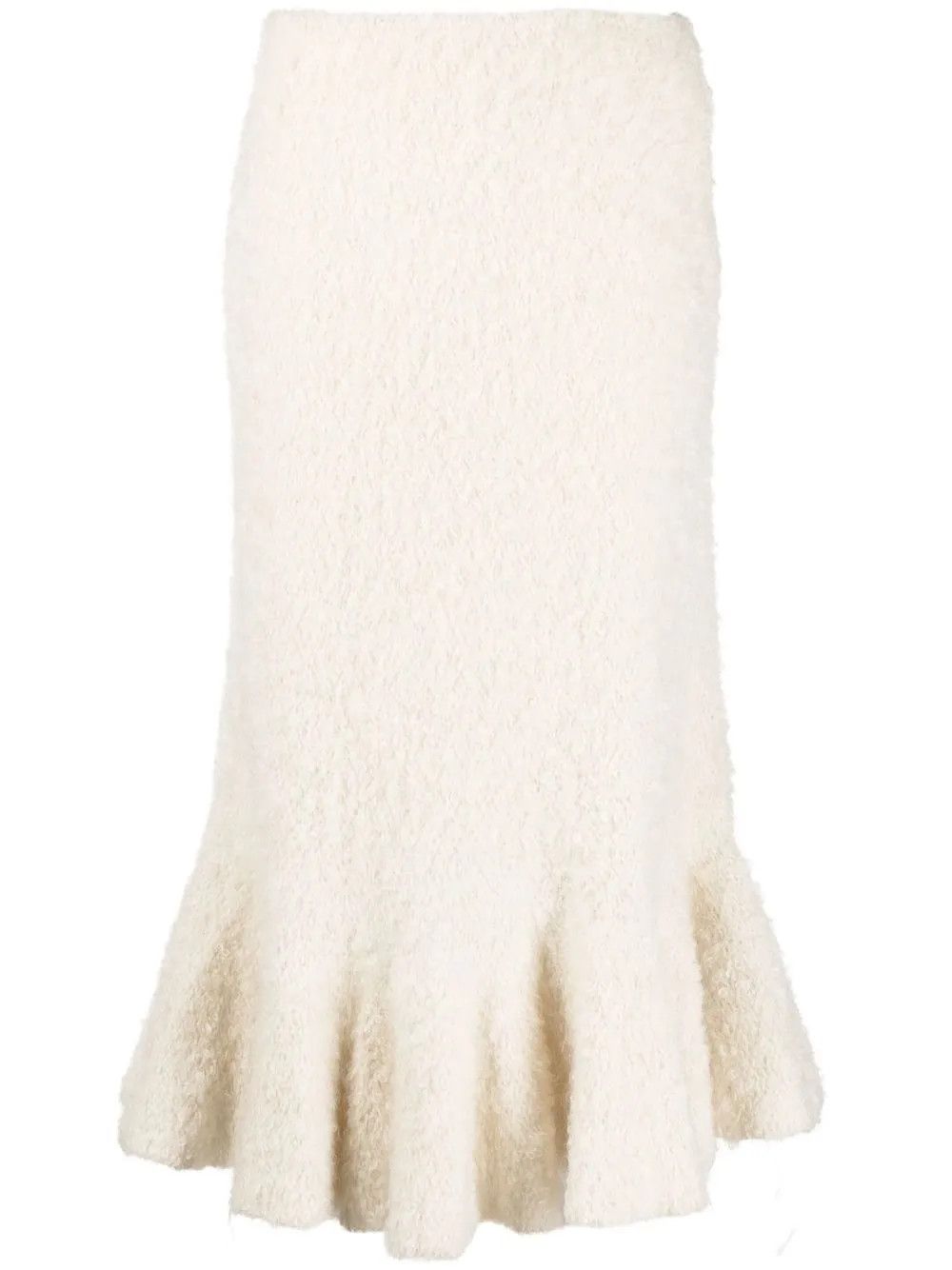 Jil Sander o1y1025 Midi Skirt in Ivory Size 27" / US 4 / IT 40 - 1 Thumbnail