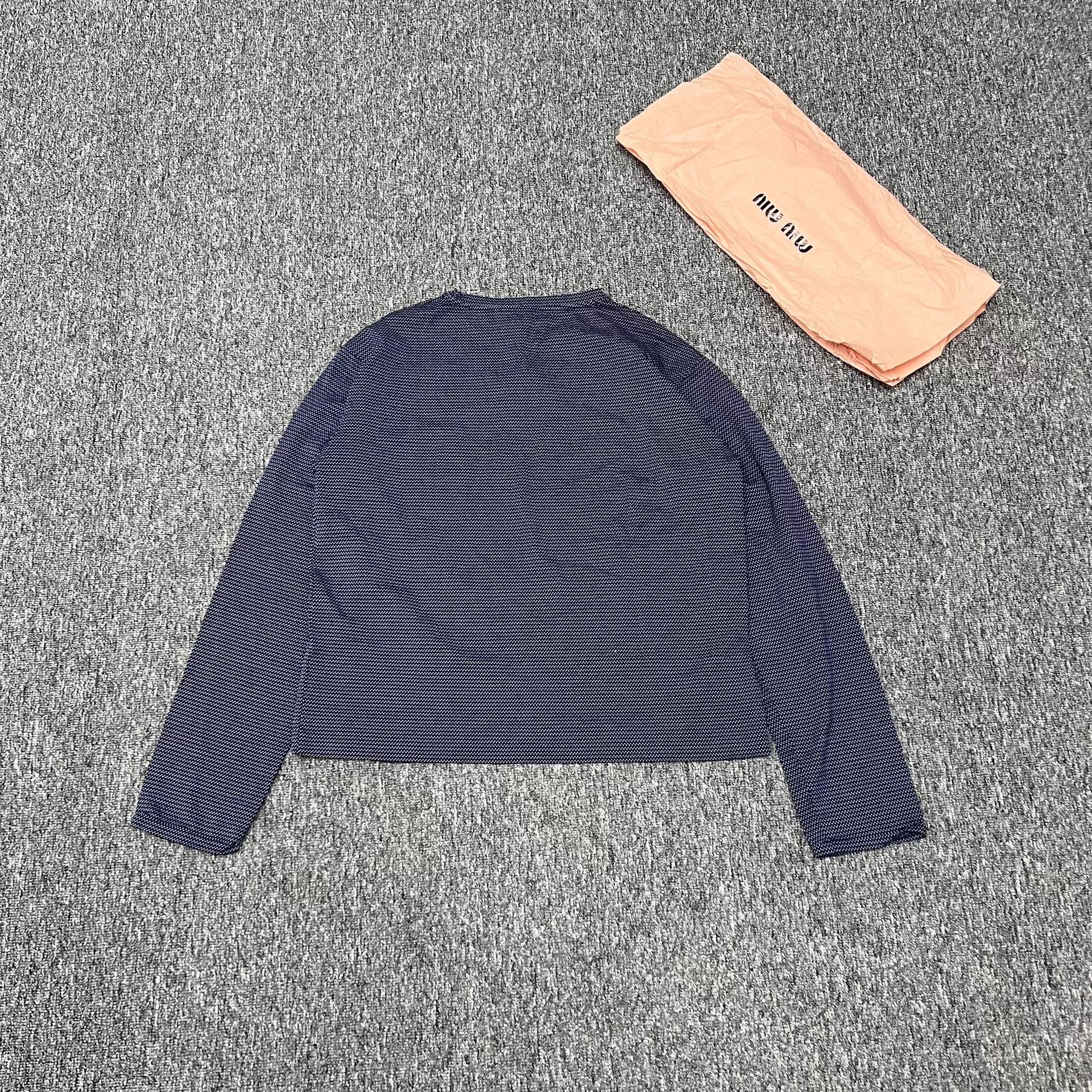 Miu Miu MIU MIU 26 New Logo Striped Blue Long Sleeve Tee Size S / US 4 / IT 40 - 3 Thumbnail