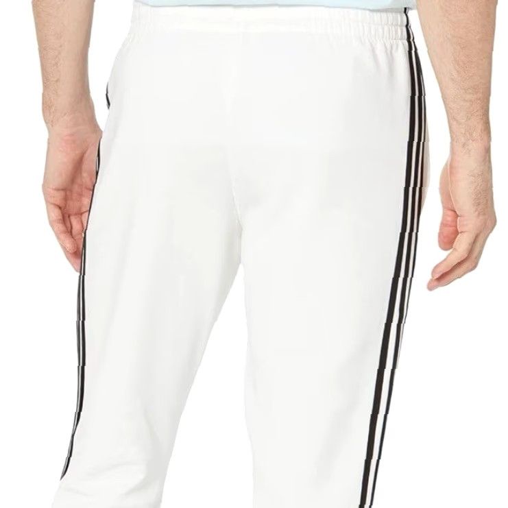 Adidas Adidas Pants Mens 3XL White Black Fleece Tapered Cuff Sweatpant Jogger 3 Stripe Size US 39 - 6 Thumbnail