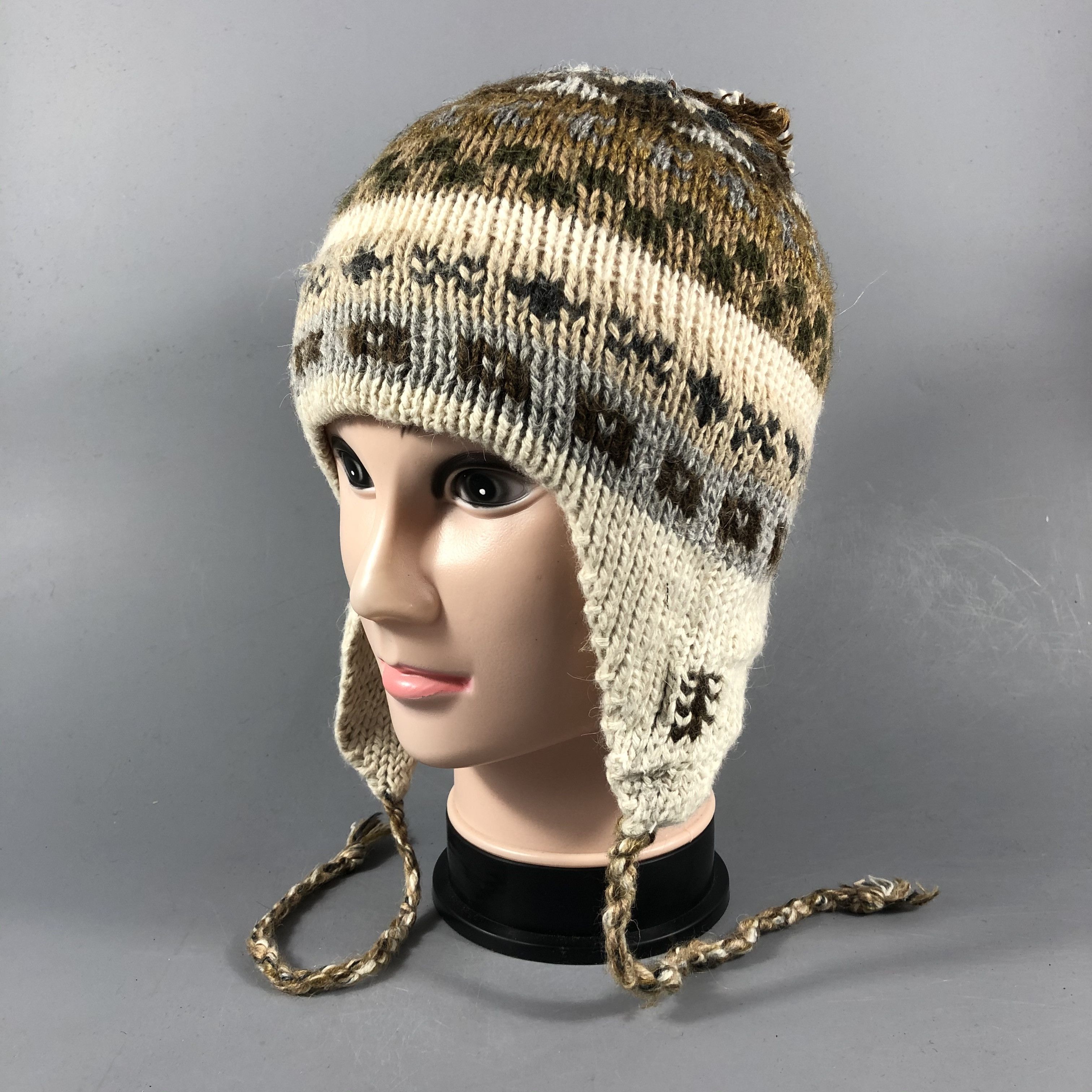 Japanese Brand Alpaca Earflap Beanie Snowcap Hat Size ONE SIZE - 2 Thumbnail