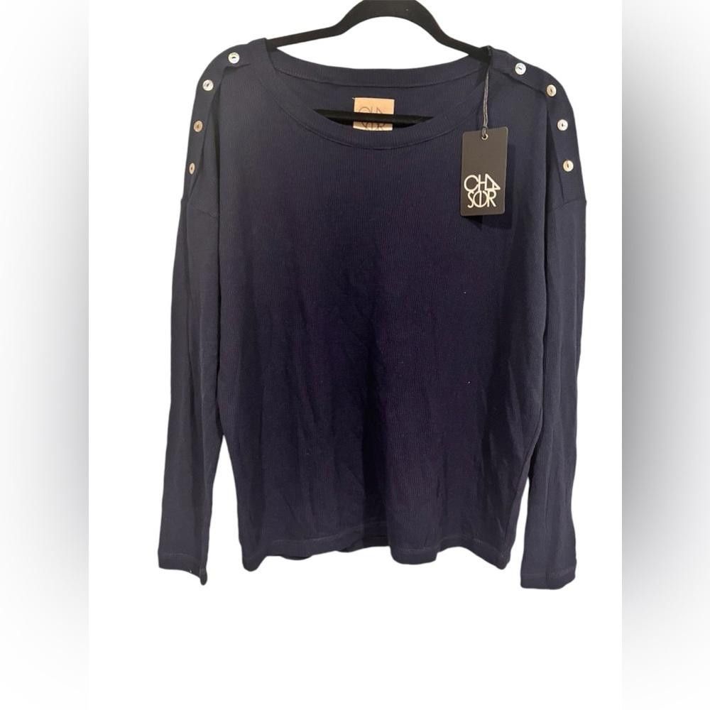 Chase Authentics Chaser Size Small dark blue pullover with button detail Size S / US 4 / IT 40 - 1 Thumbnail