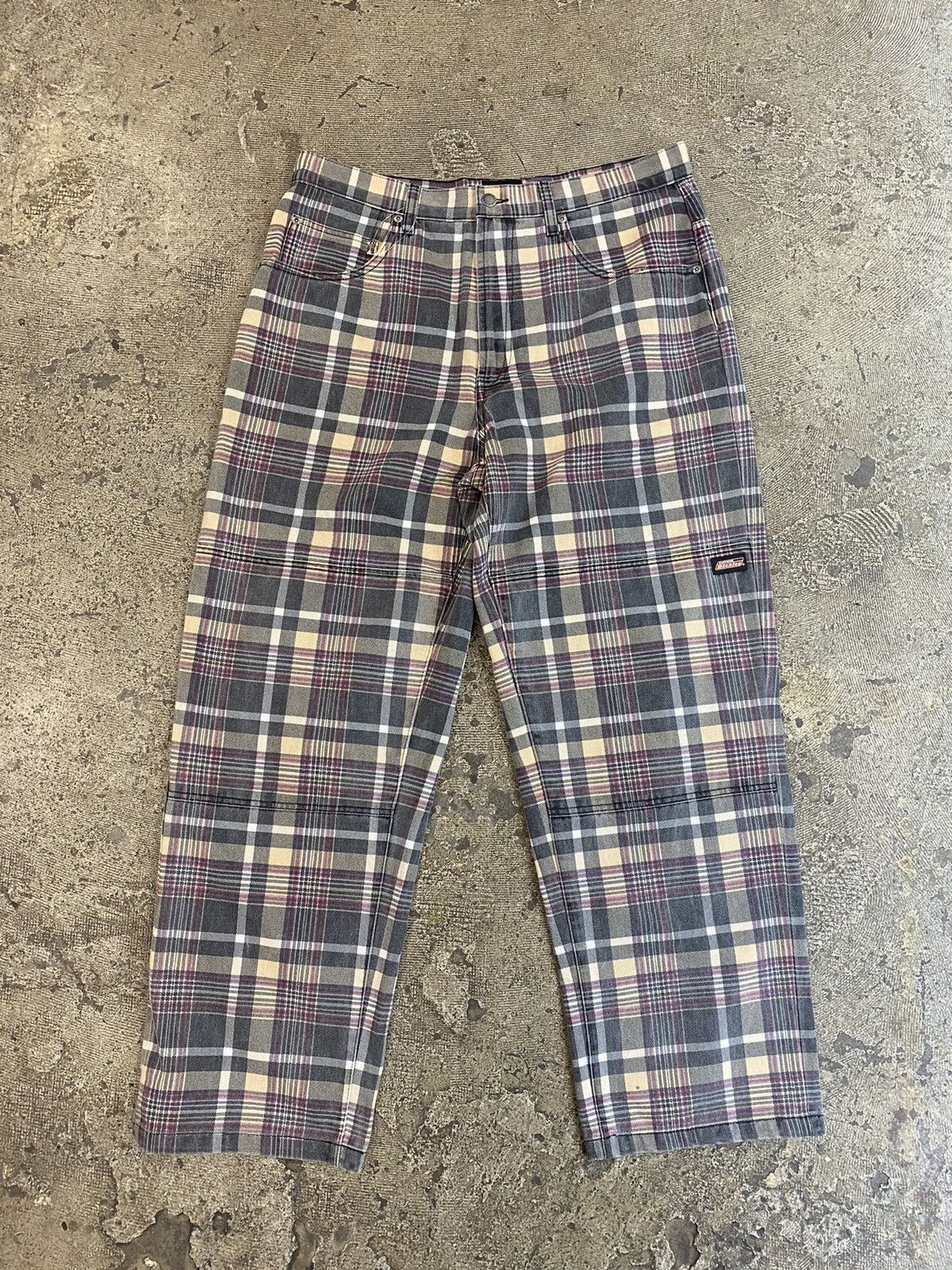 Dickies × Supreme NEW Supreme Dickies Double Knee Baggy Jean Black Plaid Size US 34 / EU 50 - 1 Thumbnail