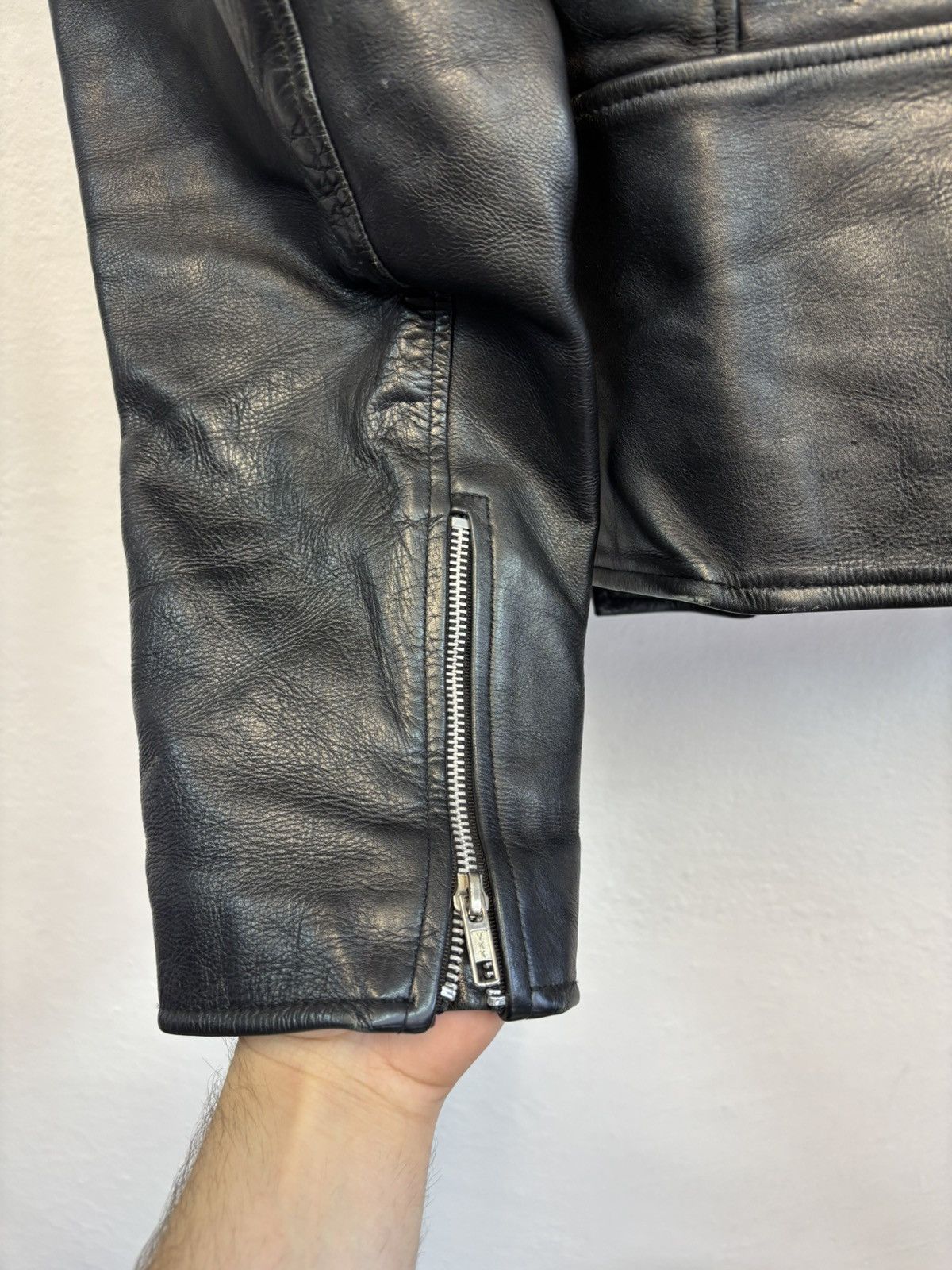 Genuine Leather × Vintage Vintage Ramones Jacket Leather Genuine Rock Metal Punk Rare Size US L / EU 52-54 / 3 - 14 Thumbnail