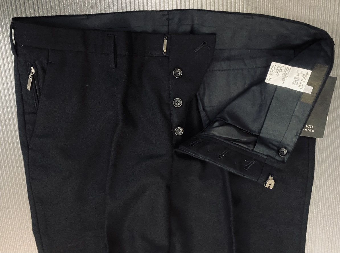 Y's for Men Y’s 🇯🇵 for men Yohji Yamamoto Nero felt wool slacks 4 NWT Size US 38 / EU 54 - 8 Thumbnail