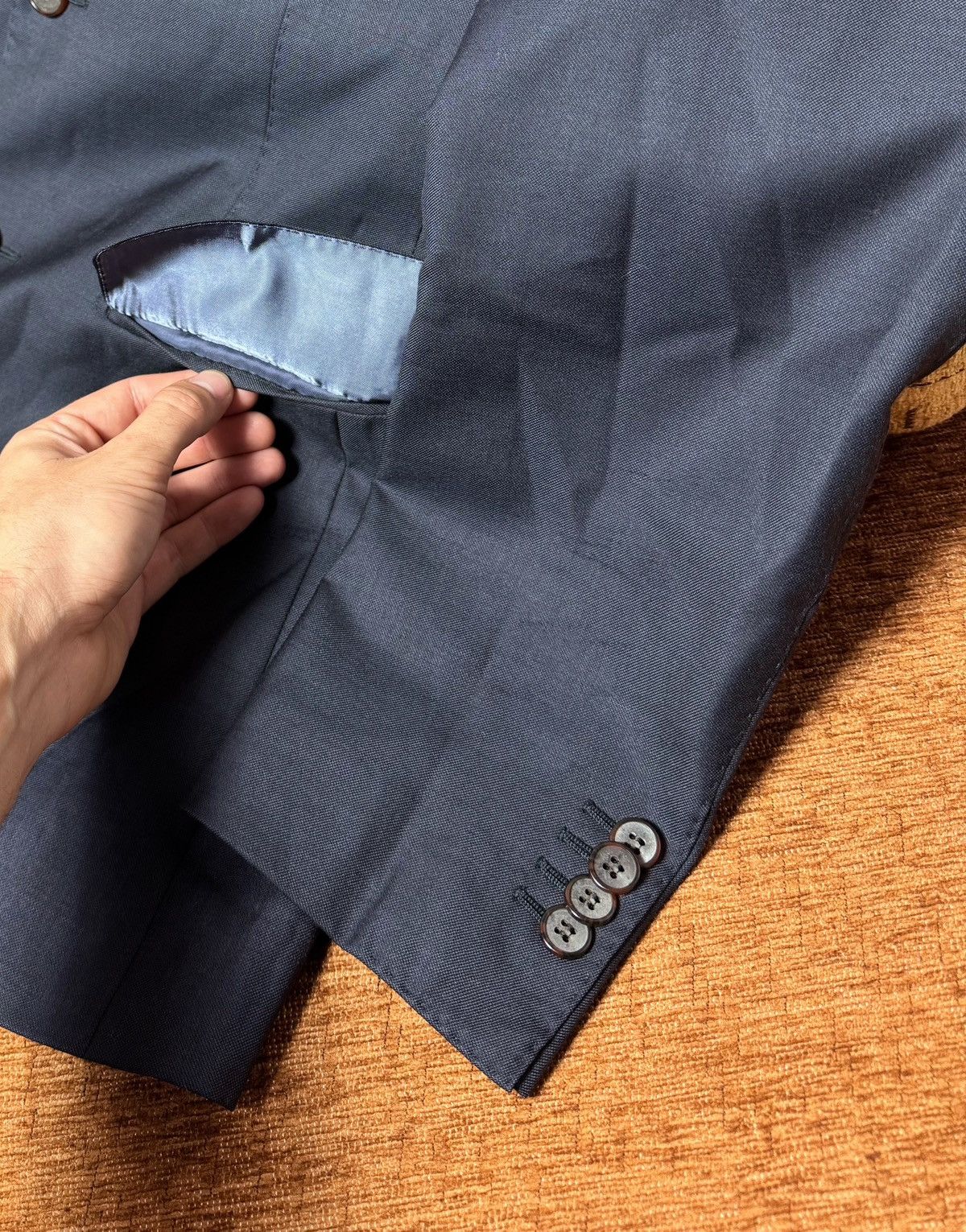 Suitsupply Suitsupply Pure Wool Lazio Single Breasted Suit Jacket Pants Size 46S - 5 Thumbnail
