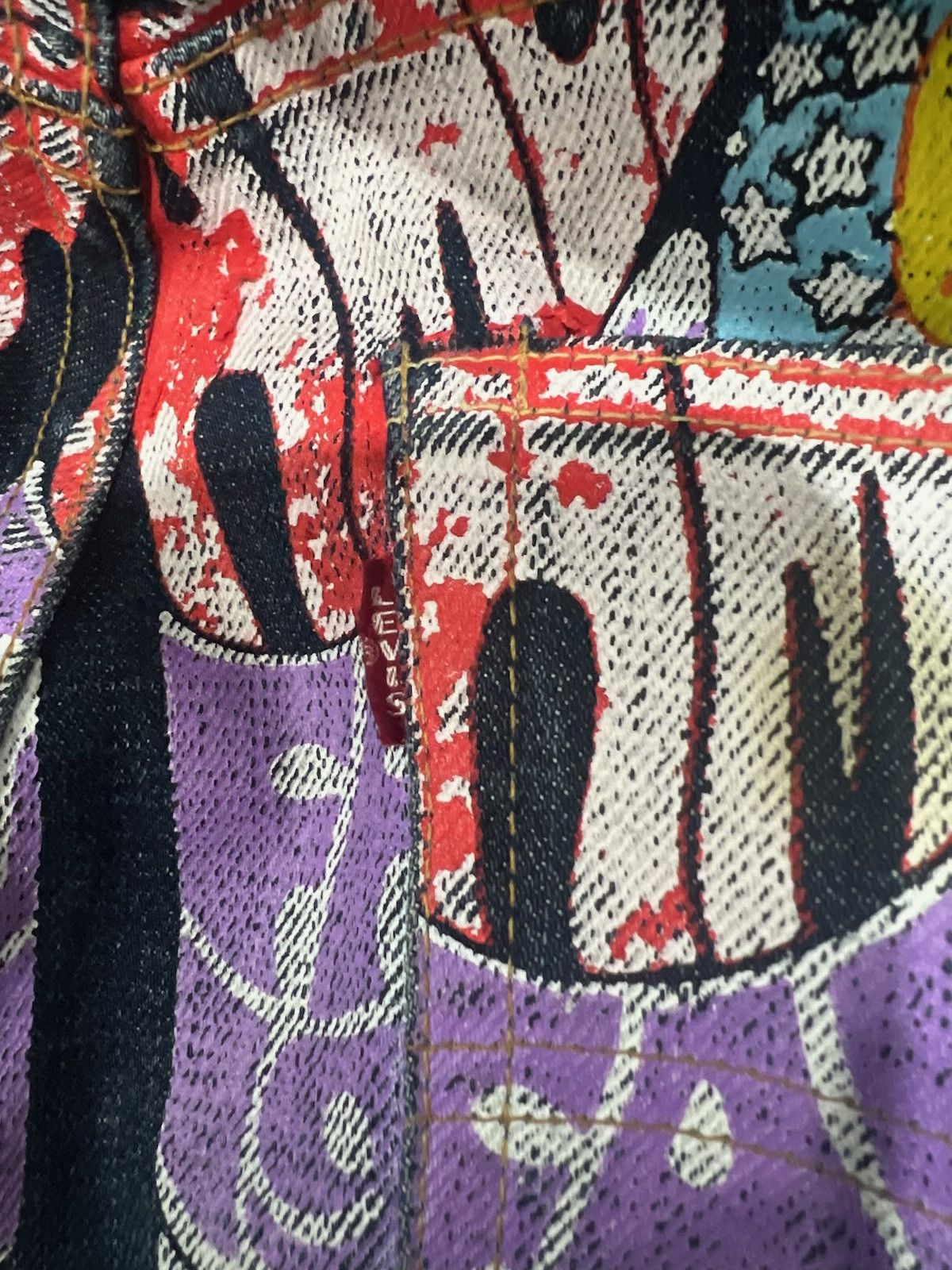 Levi's Levi’s Psychedelic Banner Print Denim Size US 31 - 9 Thumbnail