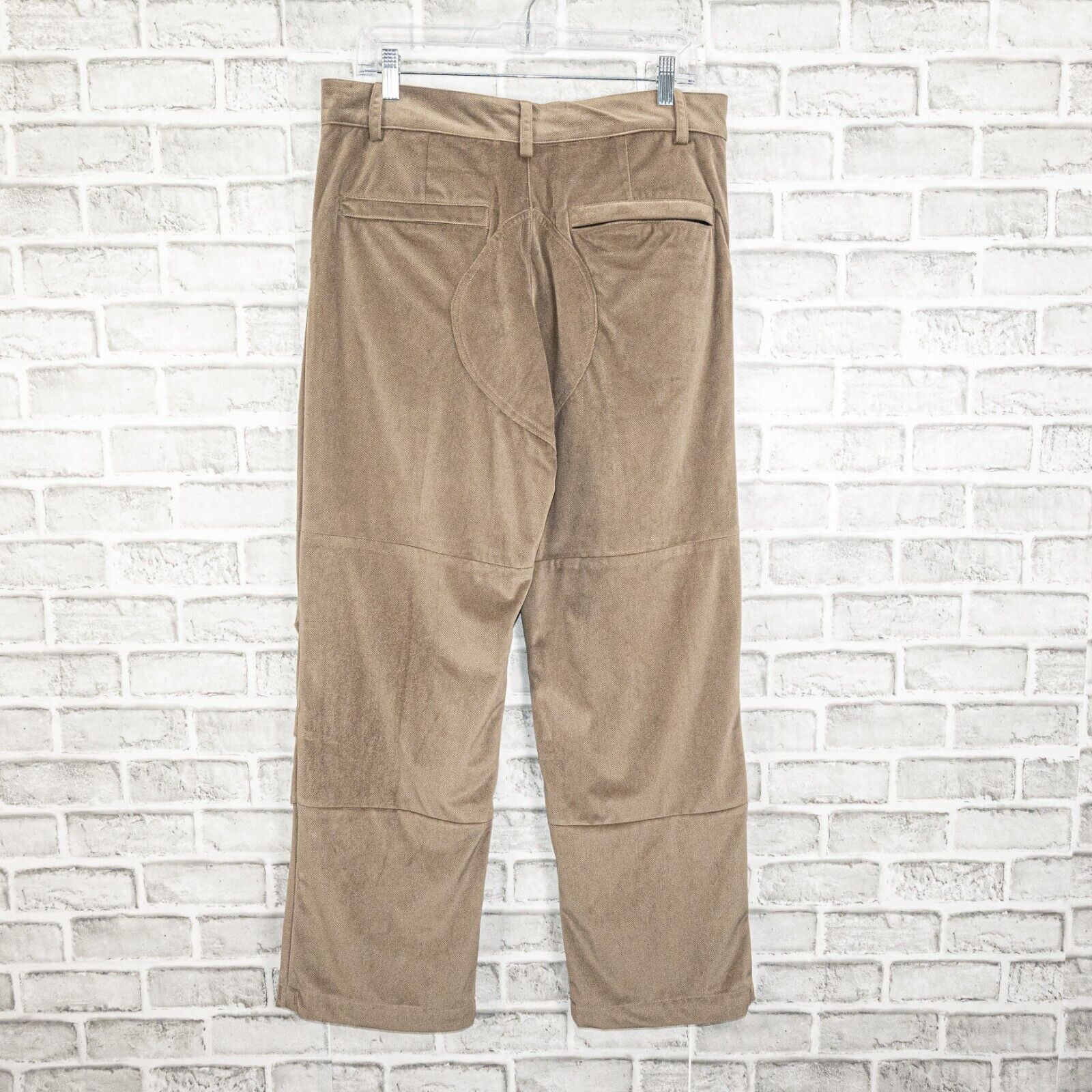 Goodfight Goodfight Textured Layered Trouser Pants wide leg in Tan Size US 32 / EU 48 - 2 Thumbnail