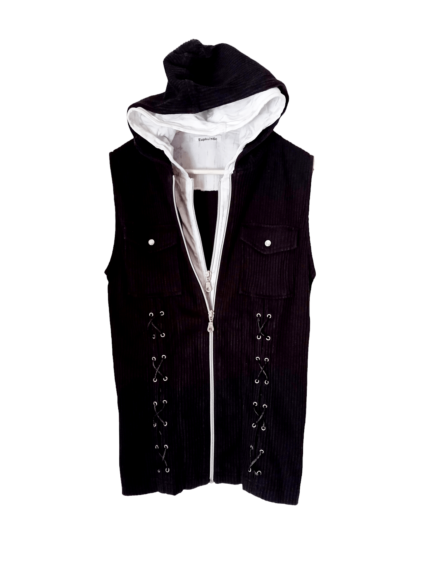 If Six Was Nine × Japanese Brand × Le Grande Bleu (L.G.B.) Japanese Lace Up Double Layer Hoodie Size US M / EU 48-50 / 2 - 1 Thumbnail