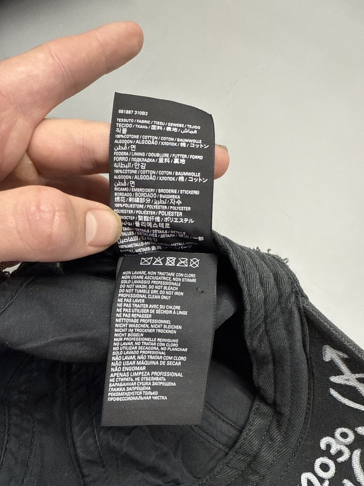 Balenciaga Black Balenciaga 2030 BB Destroyed Cap Size L Size ONE SIZE - 5 Thumbnail
