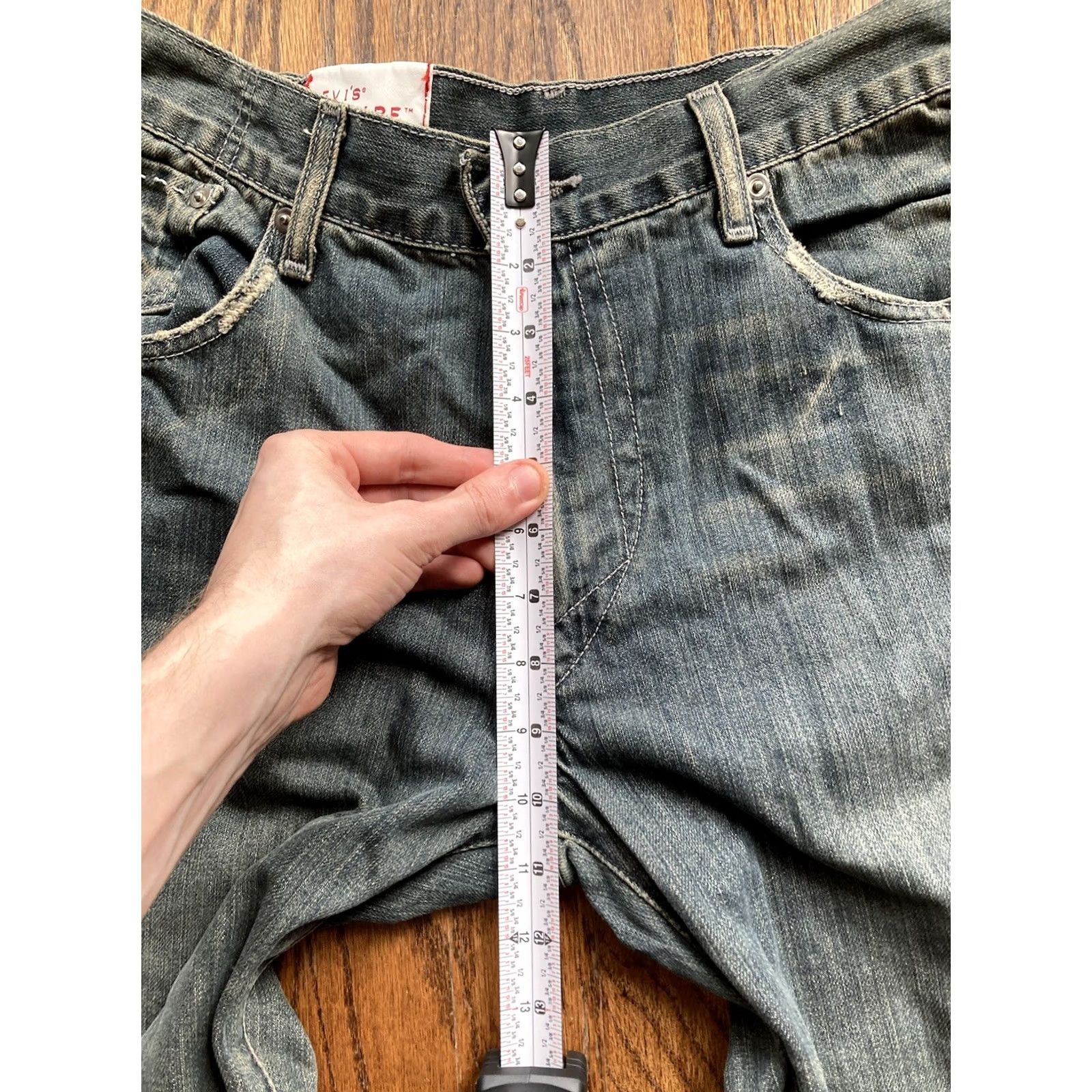 Levi's VINTAGE Levi's Jeans Mens 30x30 BLUE Straight 5-Pocket Denim Cotton 30 in Inseam Mens Size US 30 / EU 46 - 6 Thumbnail