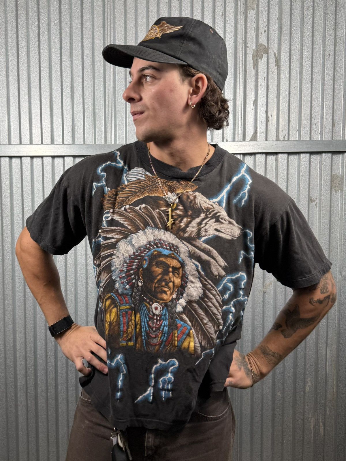 Other American Thunder Lightning Native Faded Tee Size US L / EU 52-54 / 3 - 2 Thumbnail