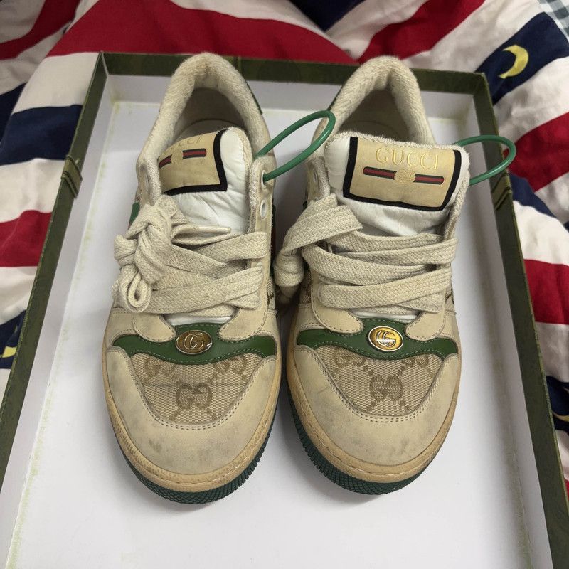 Other Gucci Screener Leather Kids Sneakers in Green - Size US 5 / EU 37 - 2 Thumbnail