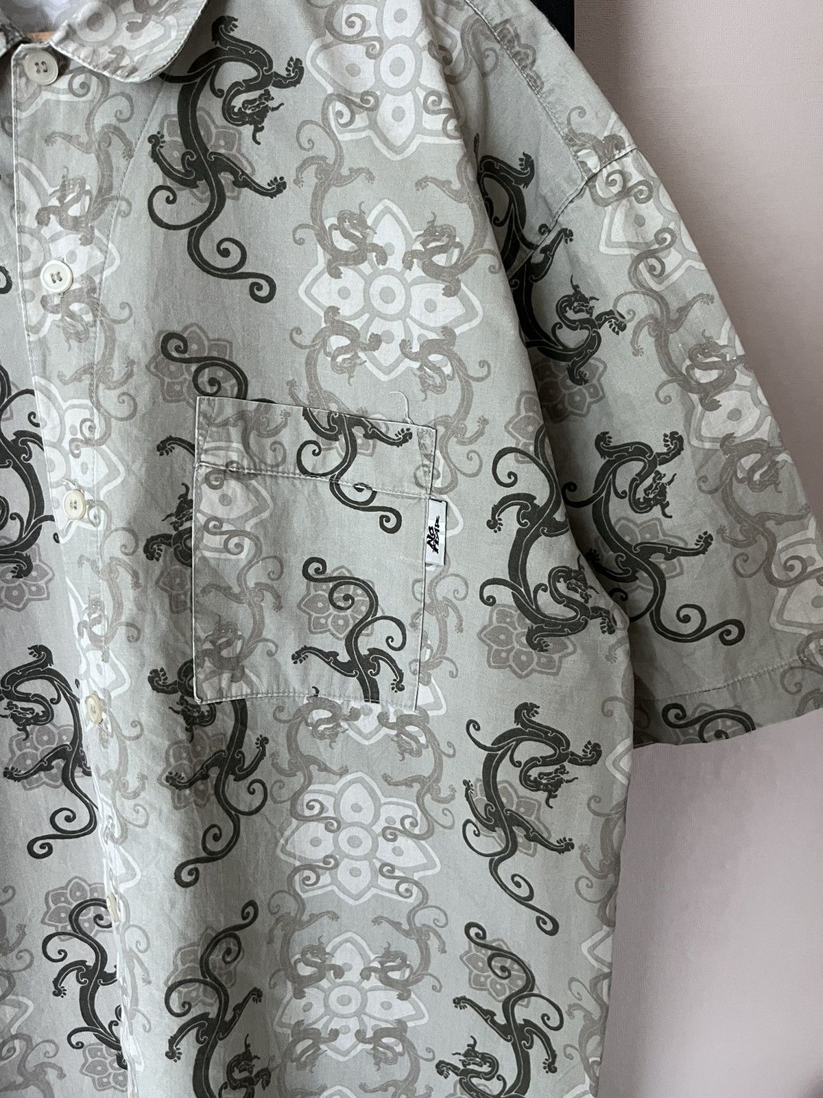No Fear Vintage 90’s No Fear Dragon Hawaiian Style Button Up Size US XL / EU 56 / 4 - 3 Thumbnail