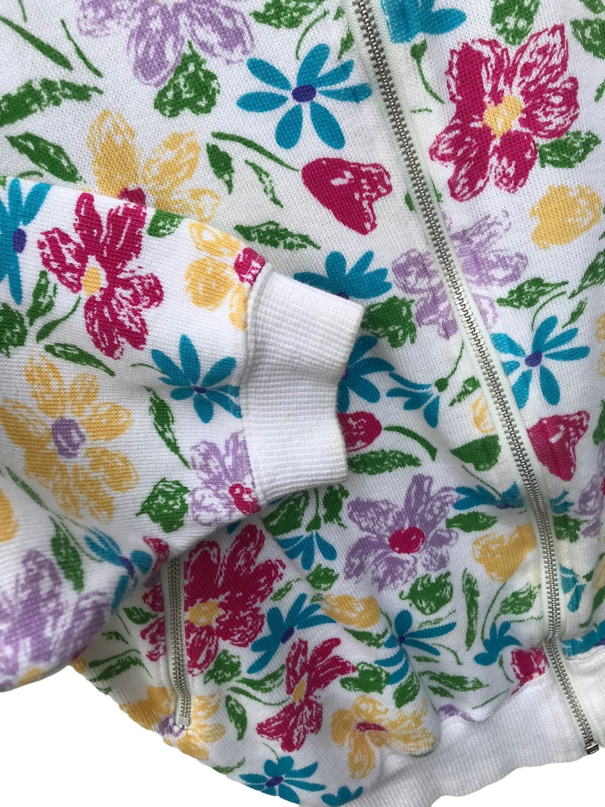 Japanese Brand Vintage Huitieme Overprinted Multicolour Floral Sweater Size M / US 6-8 / IT 42-44 - 4 Thumbnail