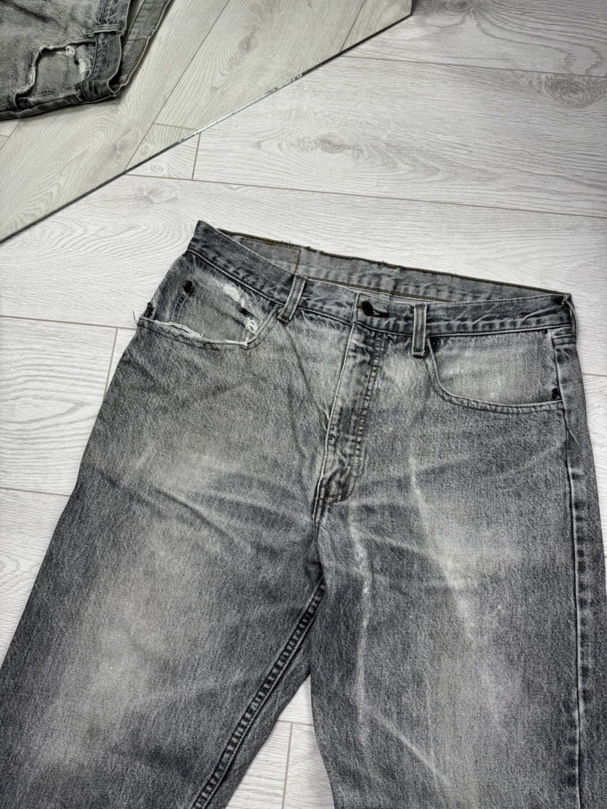 Levi's × Vintage Vintage 90s Levis Orange Tab Distressed Denim Pant Jeans Size US 36 / EU 52 - 7 Thumbnail
