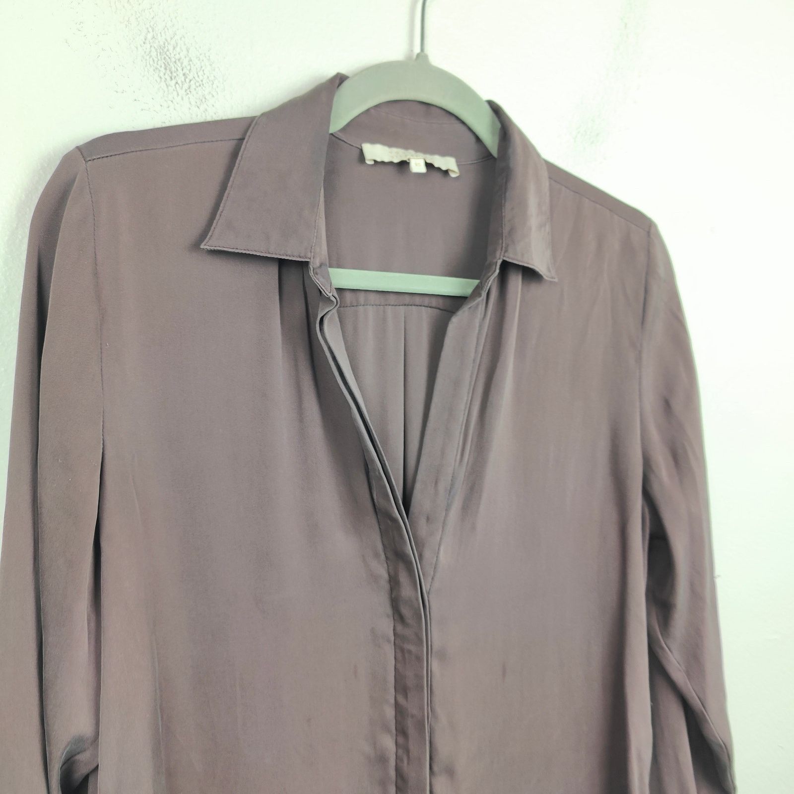 Other Nouvelle Silk95Five Stretch Silk Top Womens XS Purple Size XS / US 0-2 / IT 36-38 - 2 Thumbnail