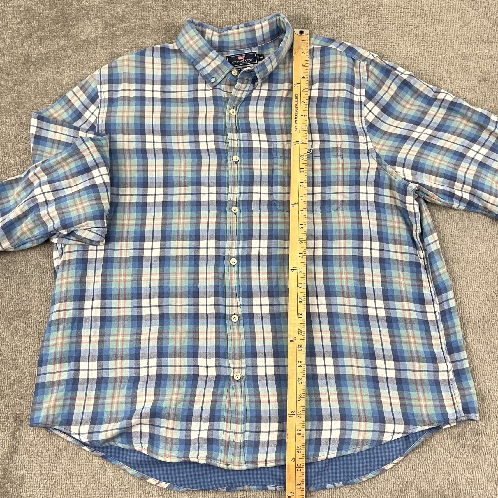 Vineyard Vines Vineyard Vines Tucker Shirt Mens 2XL Slim Fit Blue Plaid Button Up Preppy Shirt Size US XXL / EU 58 / 5 - 5 Thumbnail