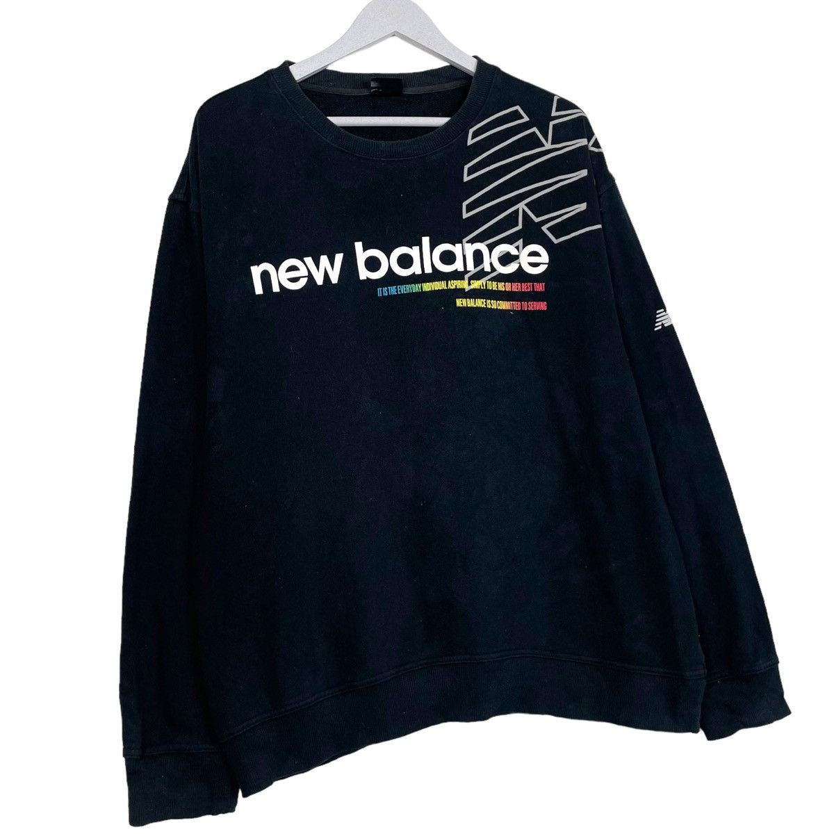 New Balance × Vintage 💥90s NEW BALANCE BIG LOGO CREWNECK SWEATSHIRT Size US L / EU 52-54 / 3 - 3 Thumbnail