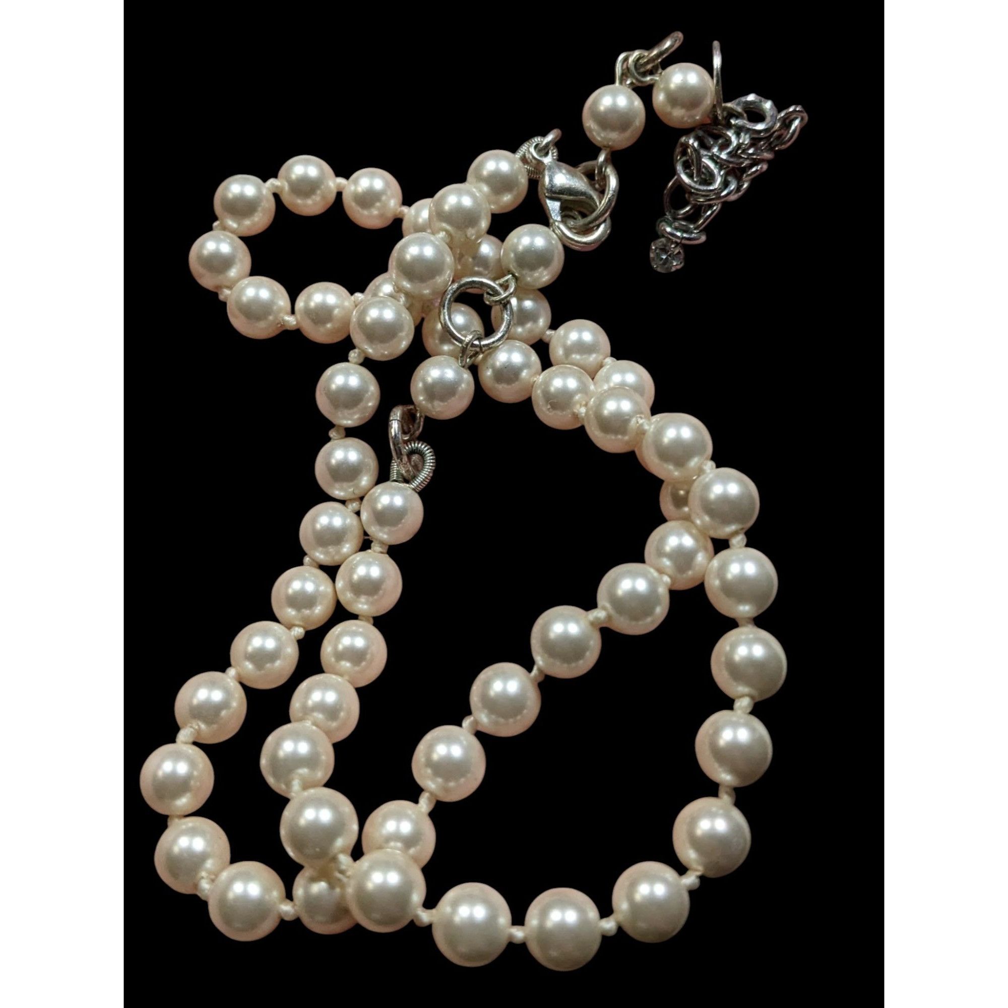 Other Vintage Cezanne Elegant Faux Pearl Necklace With Adjustable Size ONE SIZE - 3 Thumbnail