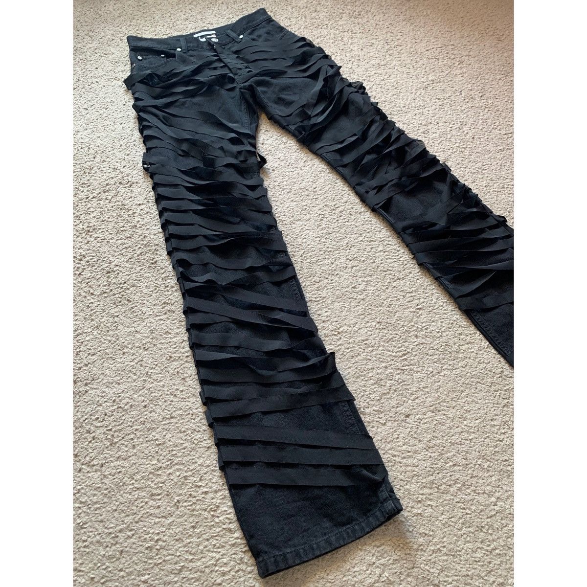 Helmut Lang HELMUT LANG BLACK RIBBON PANTS Size US 31 - 7 Thumbnail