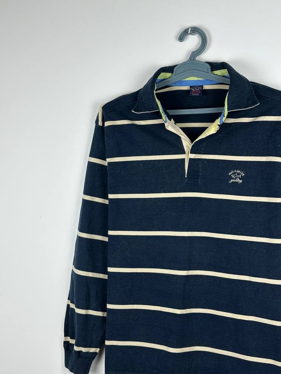 Paul & Shark × Vintage Vintage Paul & Shark Striped Polo Long Sleeve Sailing 90’s Size US L / EU 52-54 / 3 - 3 Thumbnail