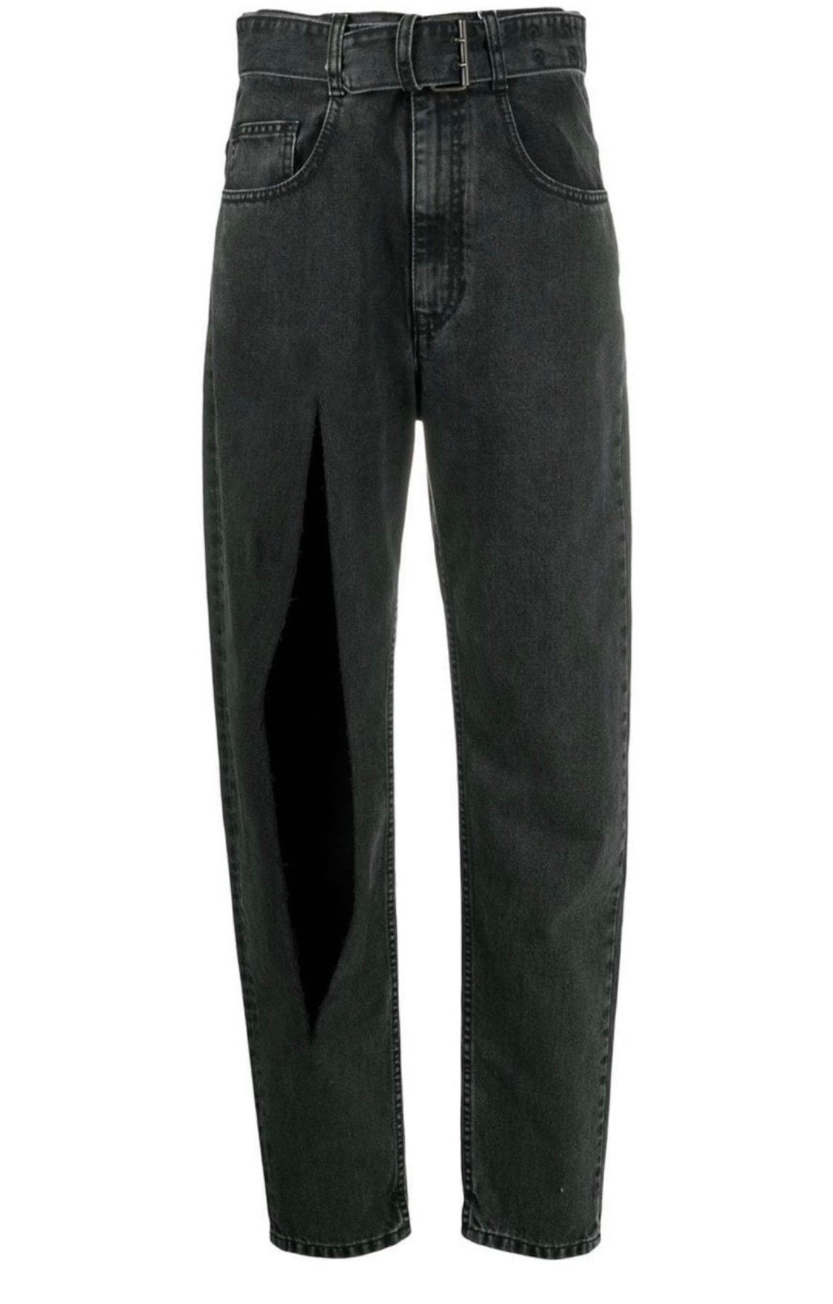 Maison Margiela Maison Margiela One-sided big destruction knife cut leg jea Size US 40 / EU 56 - 5 Thumbnail