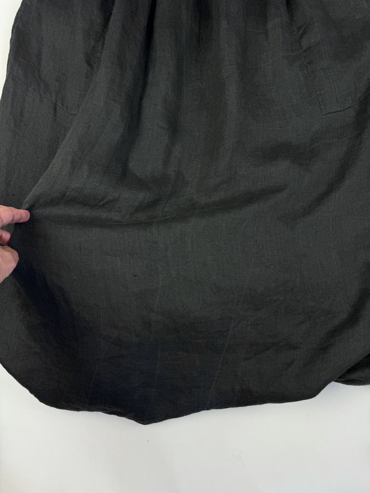 Designer × Vintage CHRISTA DE CAROUGE Avant Garde Vintage Linen Skirt Pockets Size 34" / US 12 / IT 48 - 15 Thumbnail