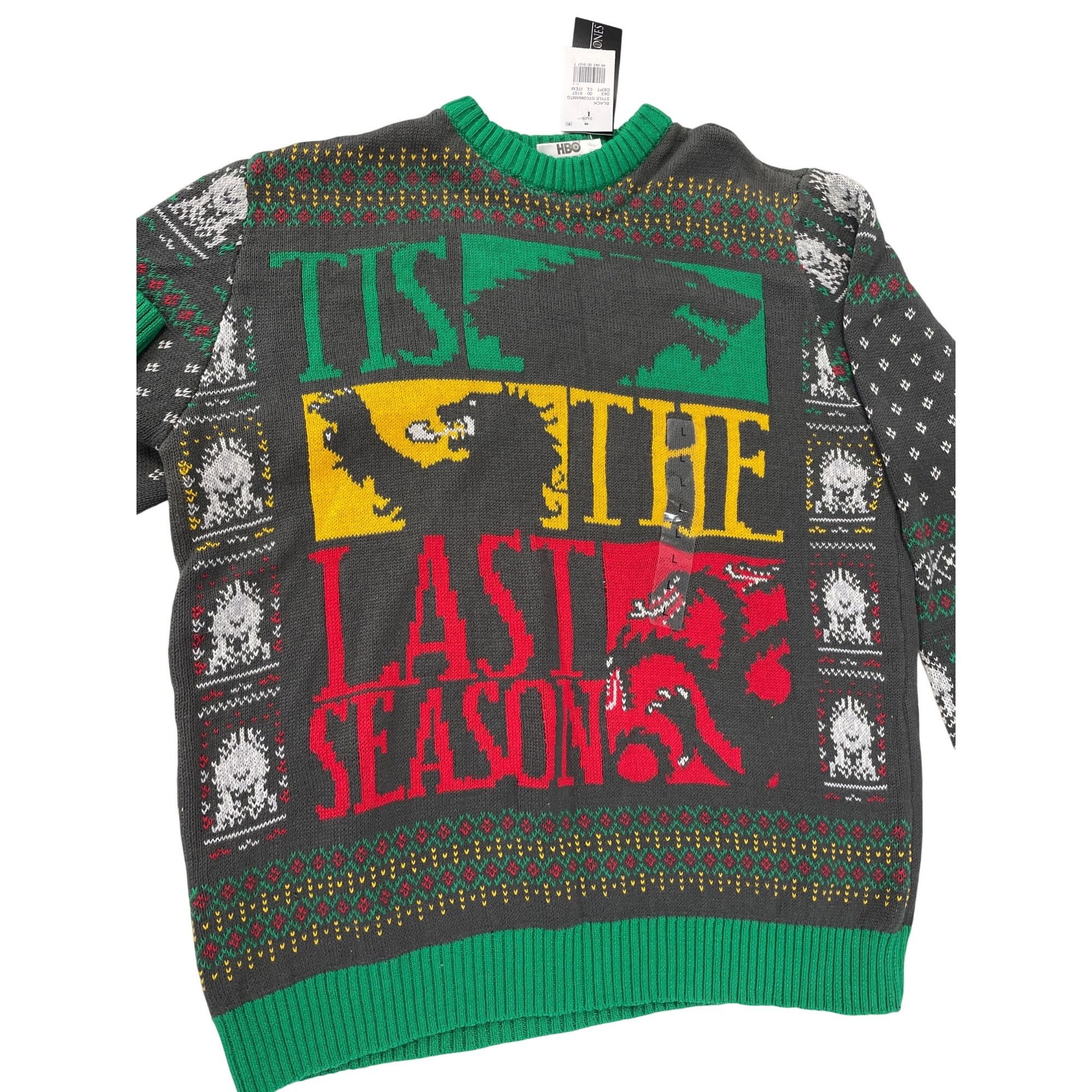 Other Game Of Thrones Official Mesn Green Cotton Xmas Green Sweate Size US L / EU 52-54 / 3 - 4 Thumbnail