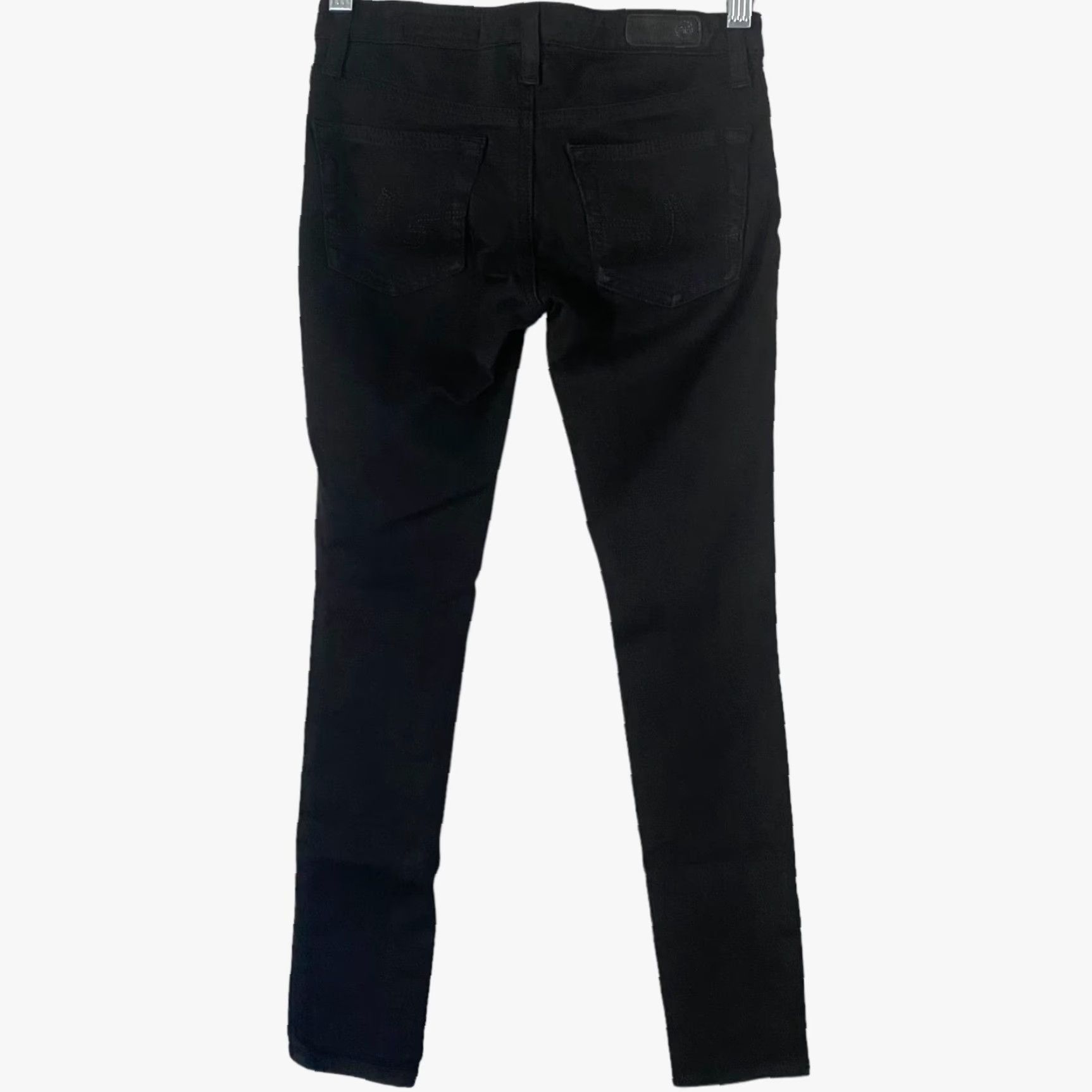 Vintage AG Adriano Goldschmied The Legging Super Skinny Jeans Womens 24 Black Stretch Size 42" / US 20 - 3 Thumbnail