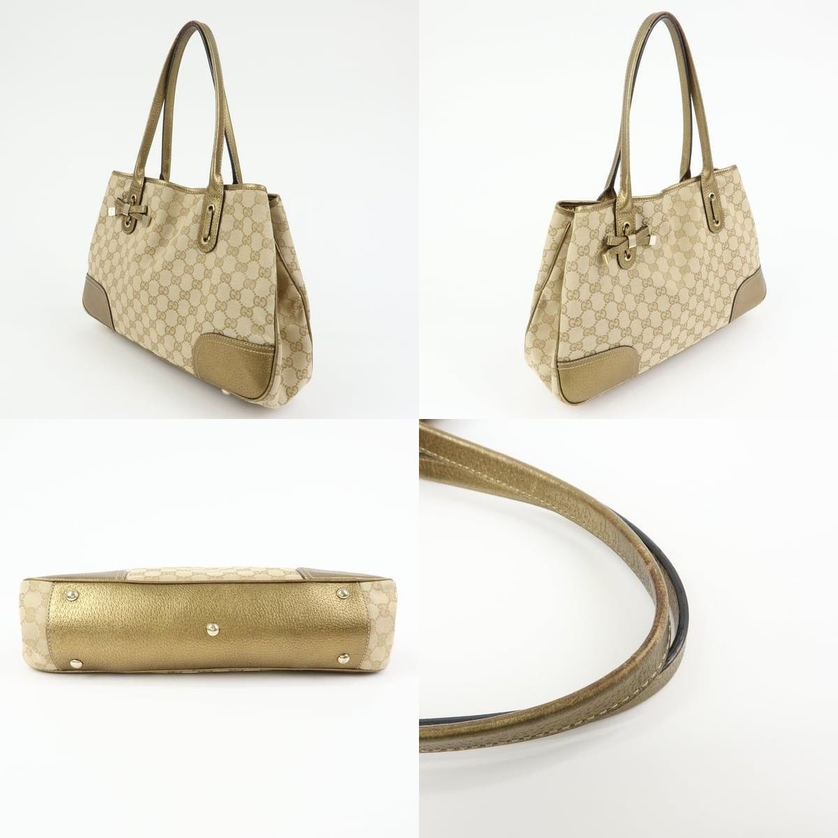Gucci Gucci Princy GG Canvas & Leather Shoulder Bag Beige Size ONE SIZE - 3 Thumbnail