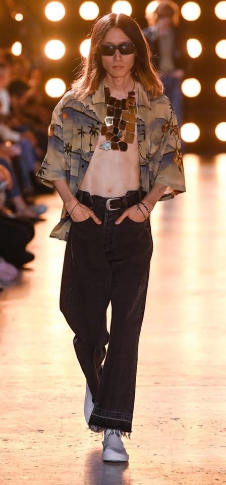Celine $1.1k SS23 Celine volcano Hawaiian palm tree camp shirt Hedi Size US M / EU 48-50 / 2 - 8 Thumbnail