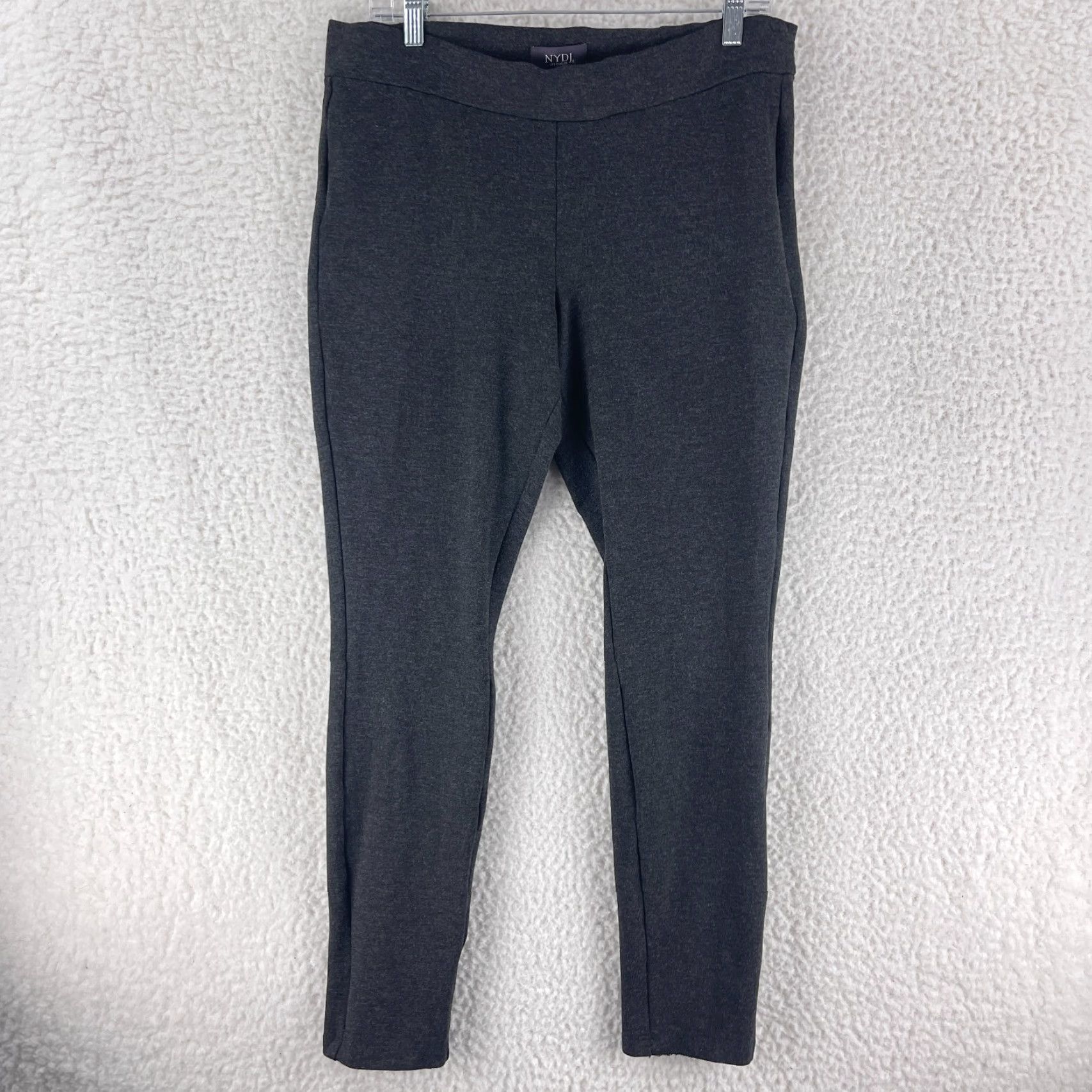 NYDJ NYDJ Gray Heathered Pull On Skinny Ankle Pants Womens Elastic Waist Size 10 Size 32" / US 10 / IT 46 - 2 Thumbnail
