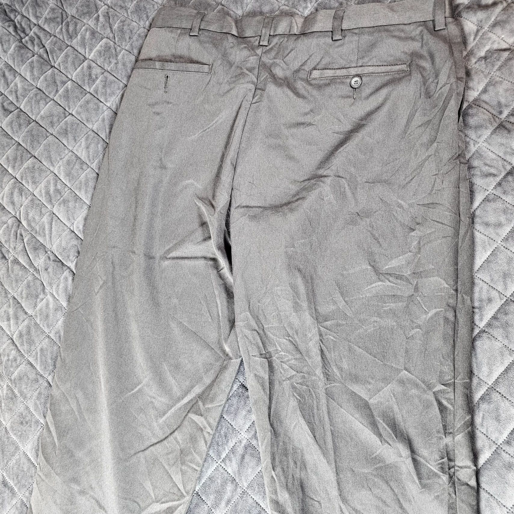 George George Pants Mens 36x32 Dress Pants Flat Front Business Career Gray Size US 36 / EU 52 - 6 Thumbnail