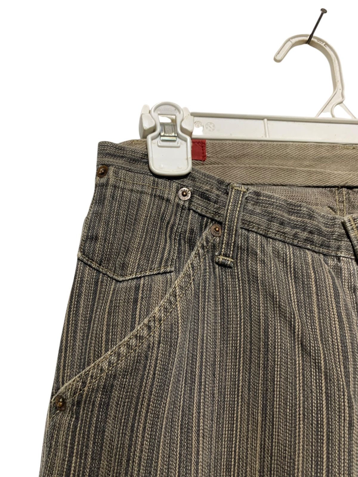 Blue Blue Japan Vintage Blue Way Japan pin striped grunge straight jeans Size US 29 - 4 Thumbnail