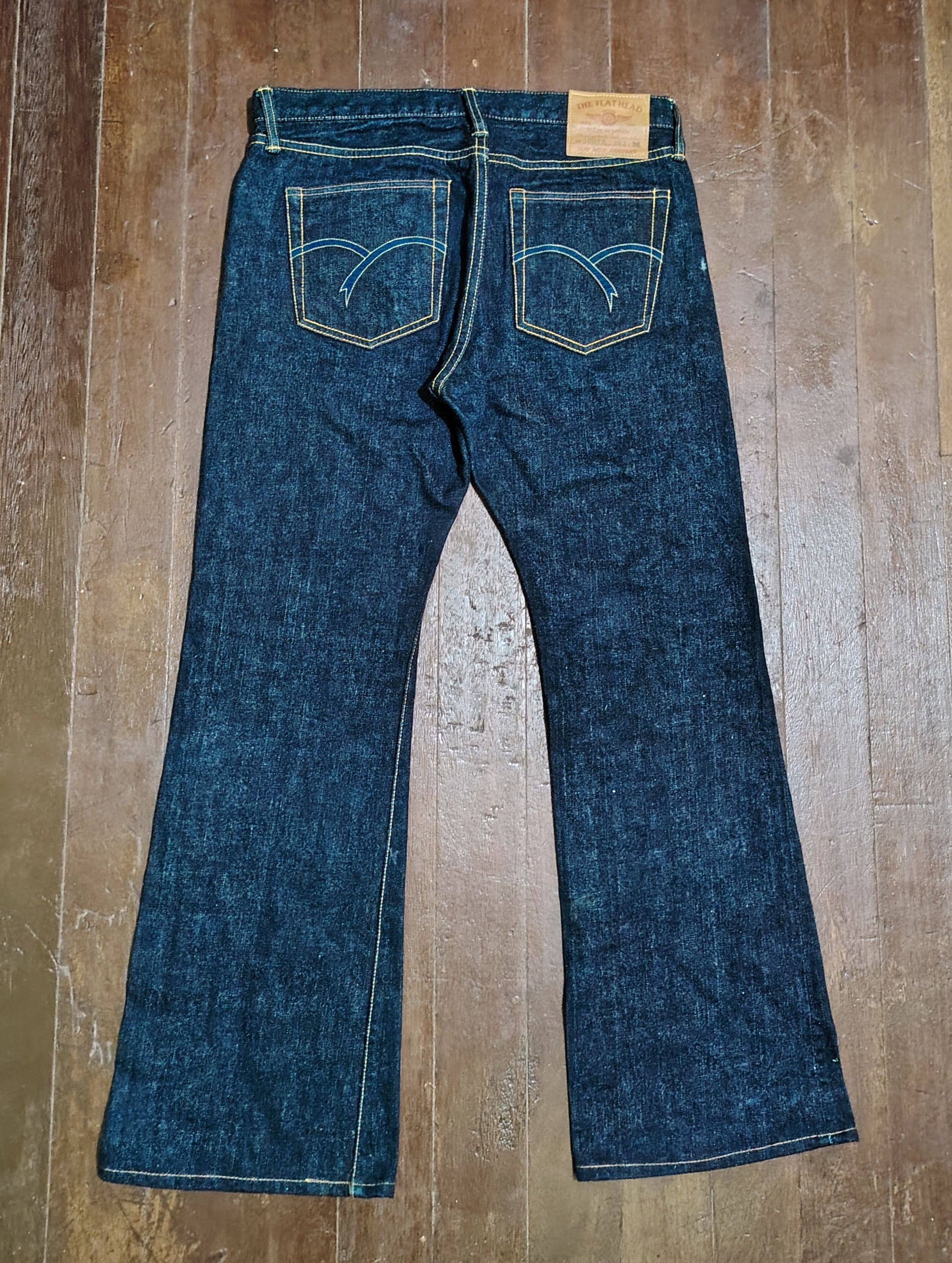 The Flat Head THE FLAT HEAD - 3007Z - Flared Denim Jeans Size US 32 / EU 48 - 8 Thumbnail