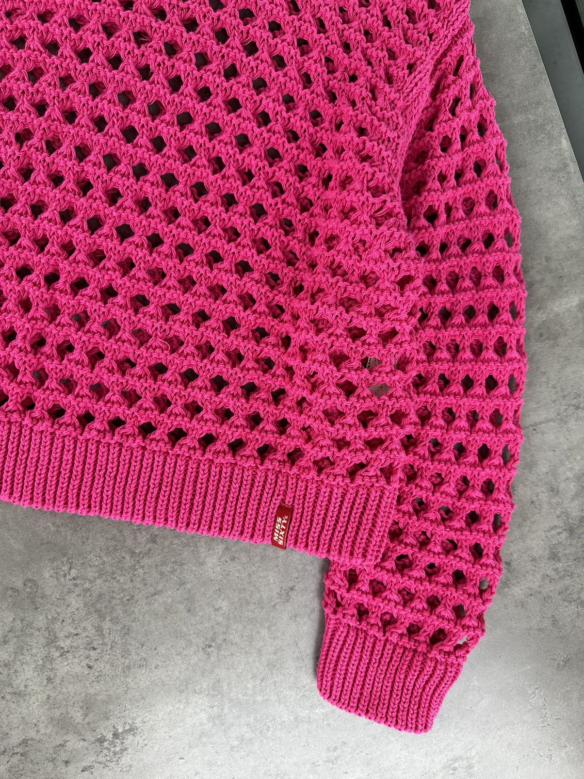 Miss Sixty Miss Sixty Mesh Knit Sweater Size L / US 10 / IT 46 - 6 Thumbnail