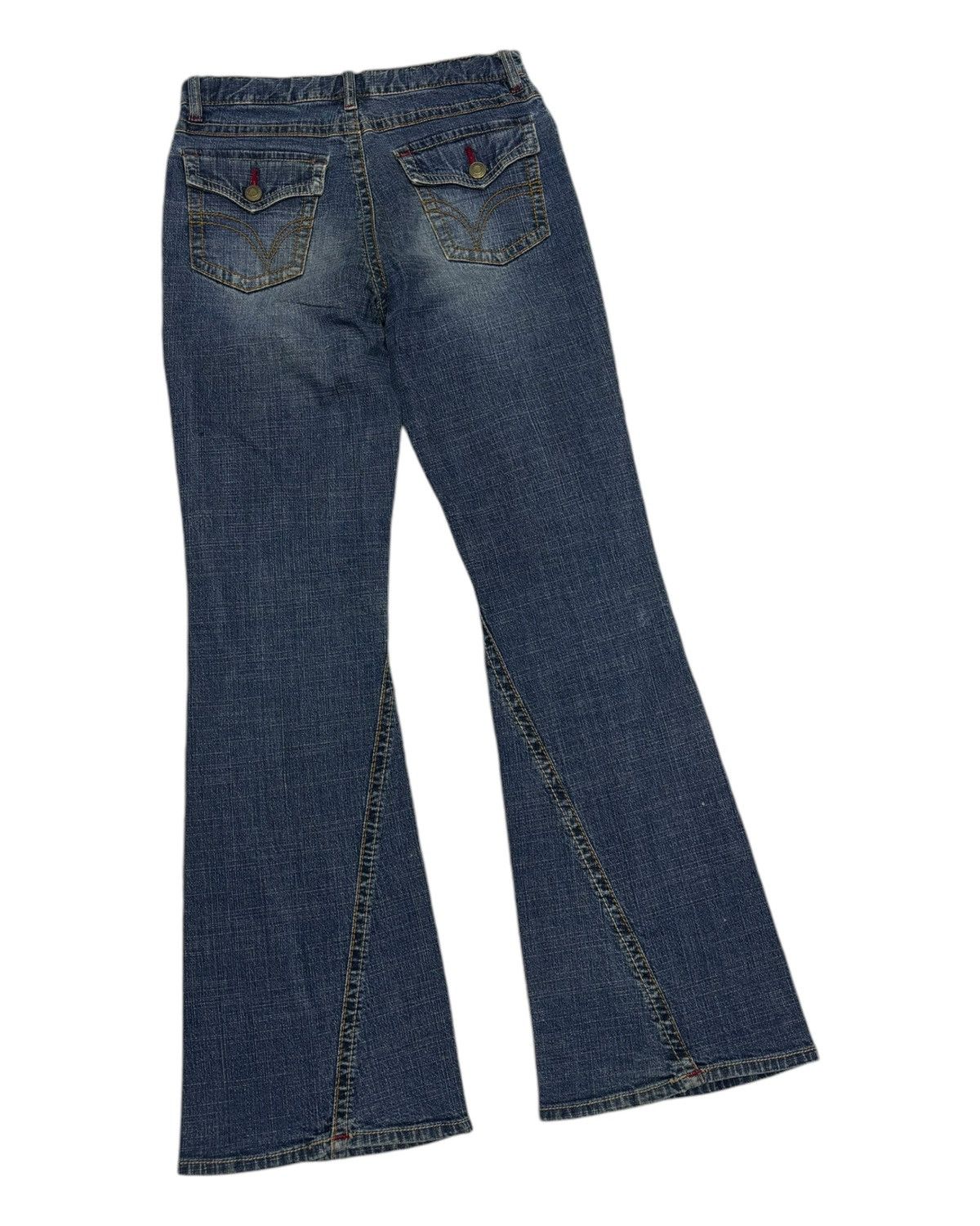 Hysteric Glamour × Japanese Brand FLARED TWIST💥90s Style Bootcut Denim Mini Valman Flare Jeans Size US 26 / EU 42 - 4 Thumbnail