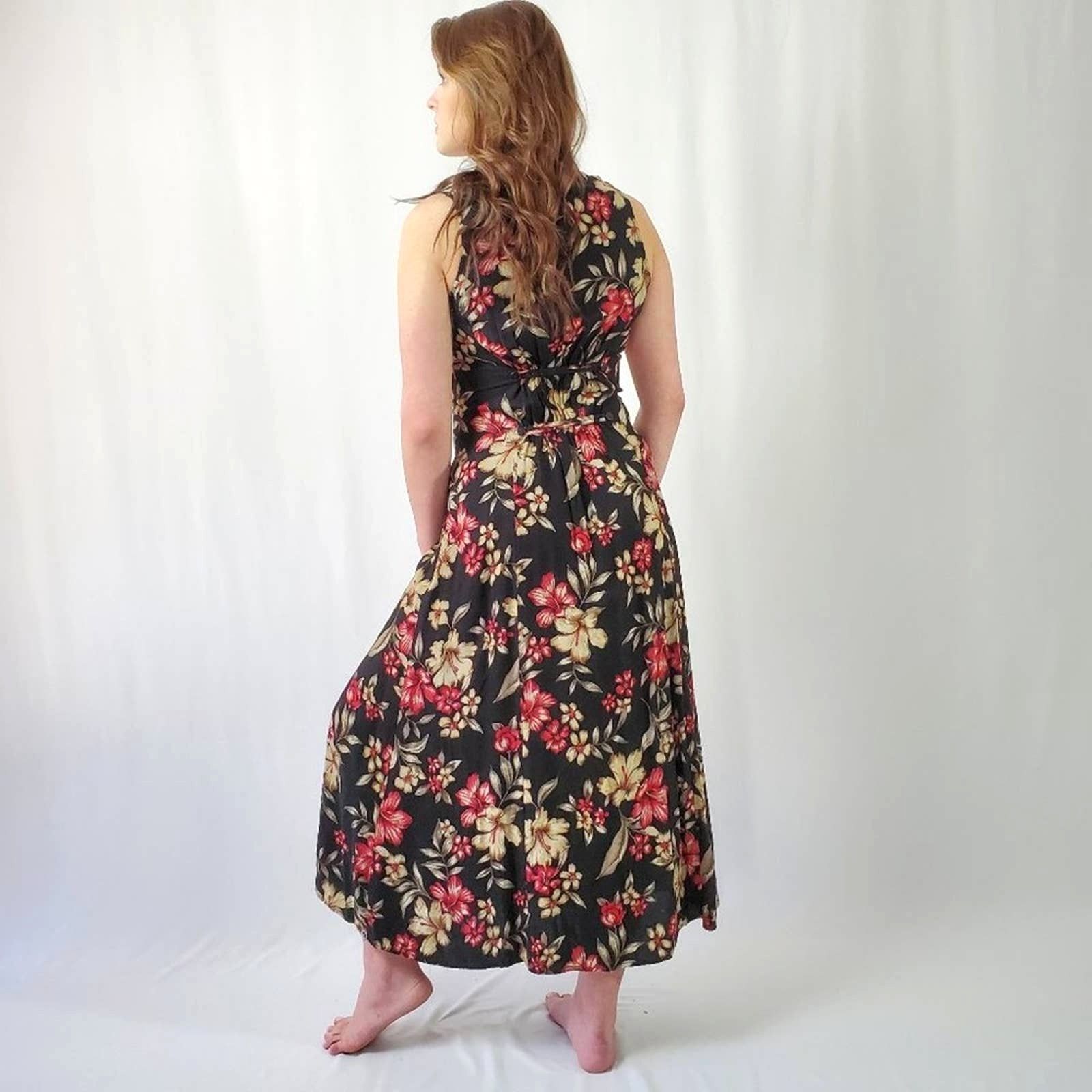 Vintage Vintage Bentley Floral Prairie Maxi Dress - 8 Size M / US 6-8 / IT 42-44 - 2 Thumbnail