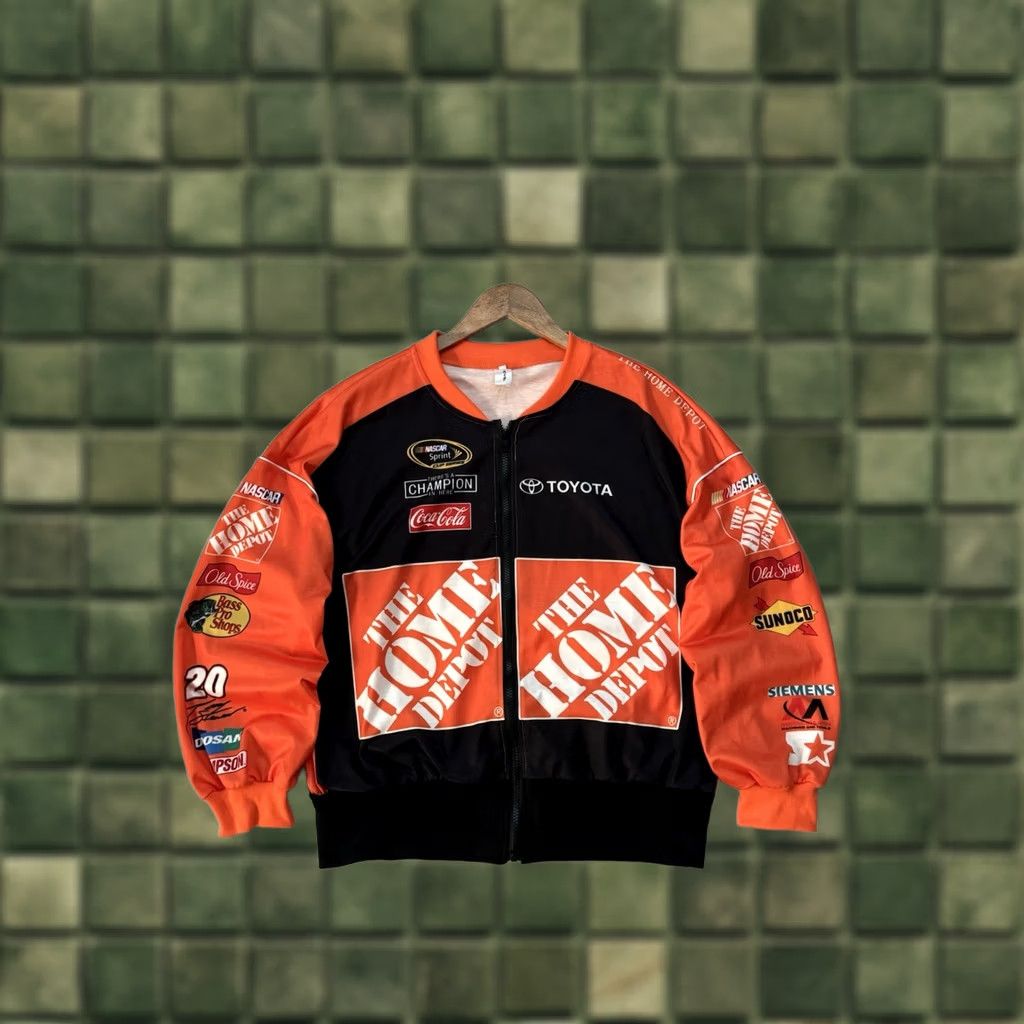 Vintage VINTAGE Toyota NASCAR Home Depot Logo Full Zip Bomber Jacket Men's L Orange 90s Racing Nascar ToyotA Size US L / EU 52-54 / 3 - 1 Thumbnail