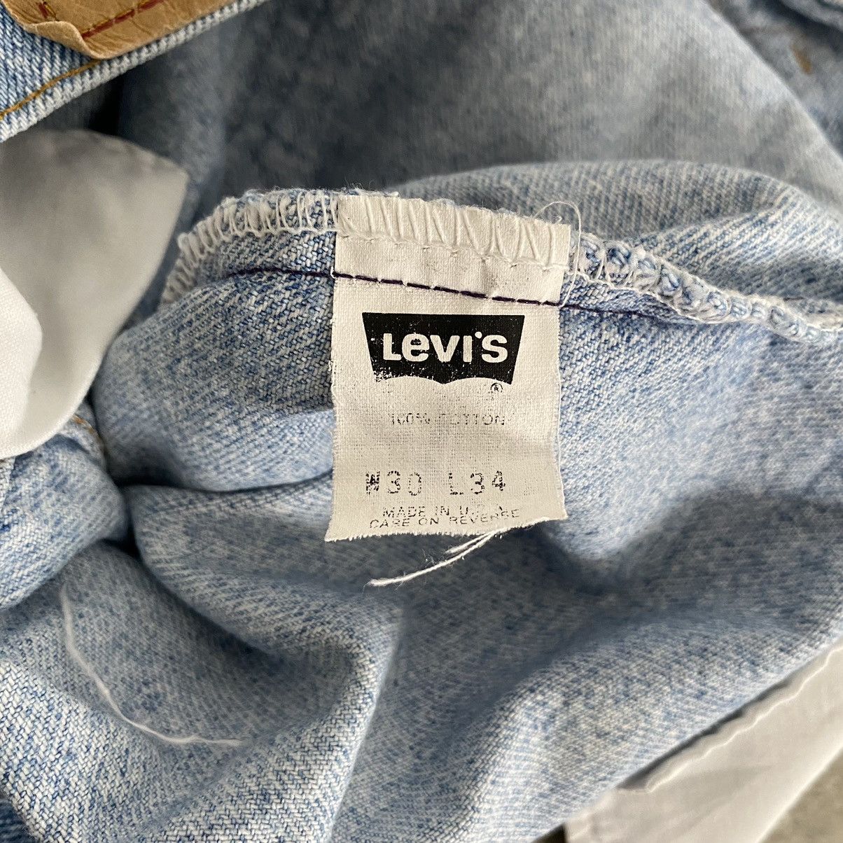 Levi's Vintage 1991 Levis 505 Light Blue Denim Shorts Jorts Cut Off Size US 29 - 15 Thumbnail