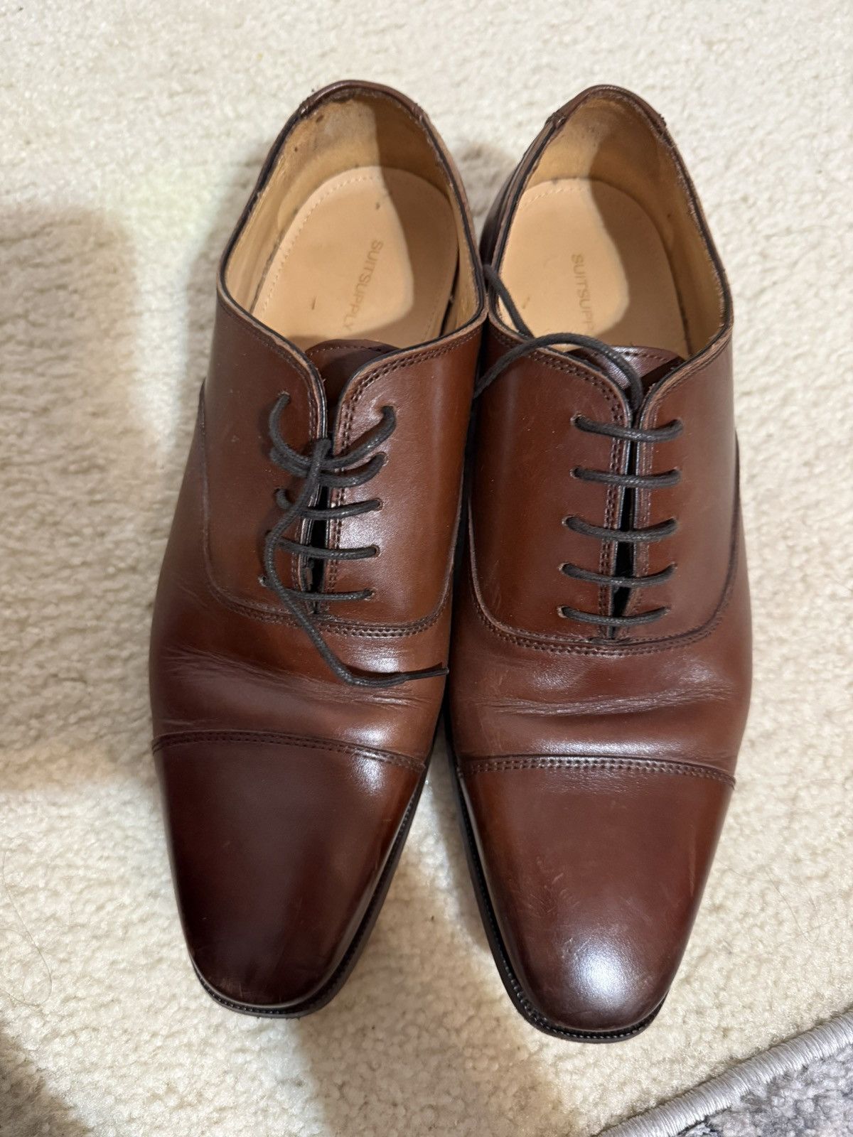 Suitsupply SuitSupply Brown Leather Cap Toe Dress Shoes Size 8.5 Size US 8.5 / EU 41-42 - 5 Thumbnail