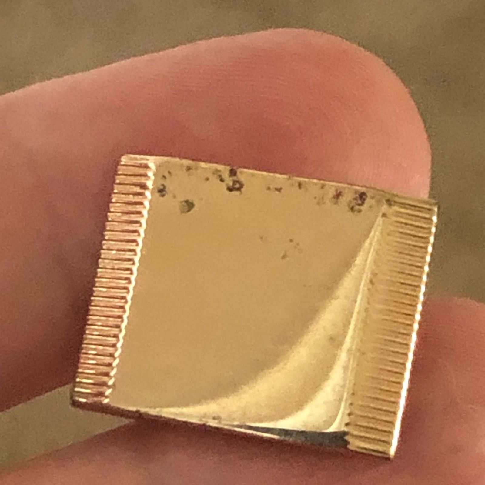 Vintage Vintage men’s rectangle gold plated cuff links Size ONE SIZE - 4 Thumbnail