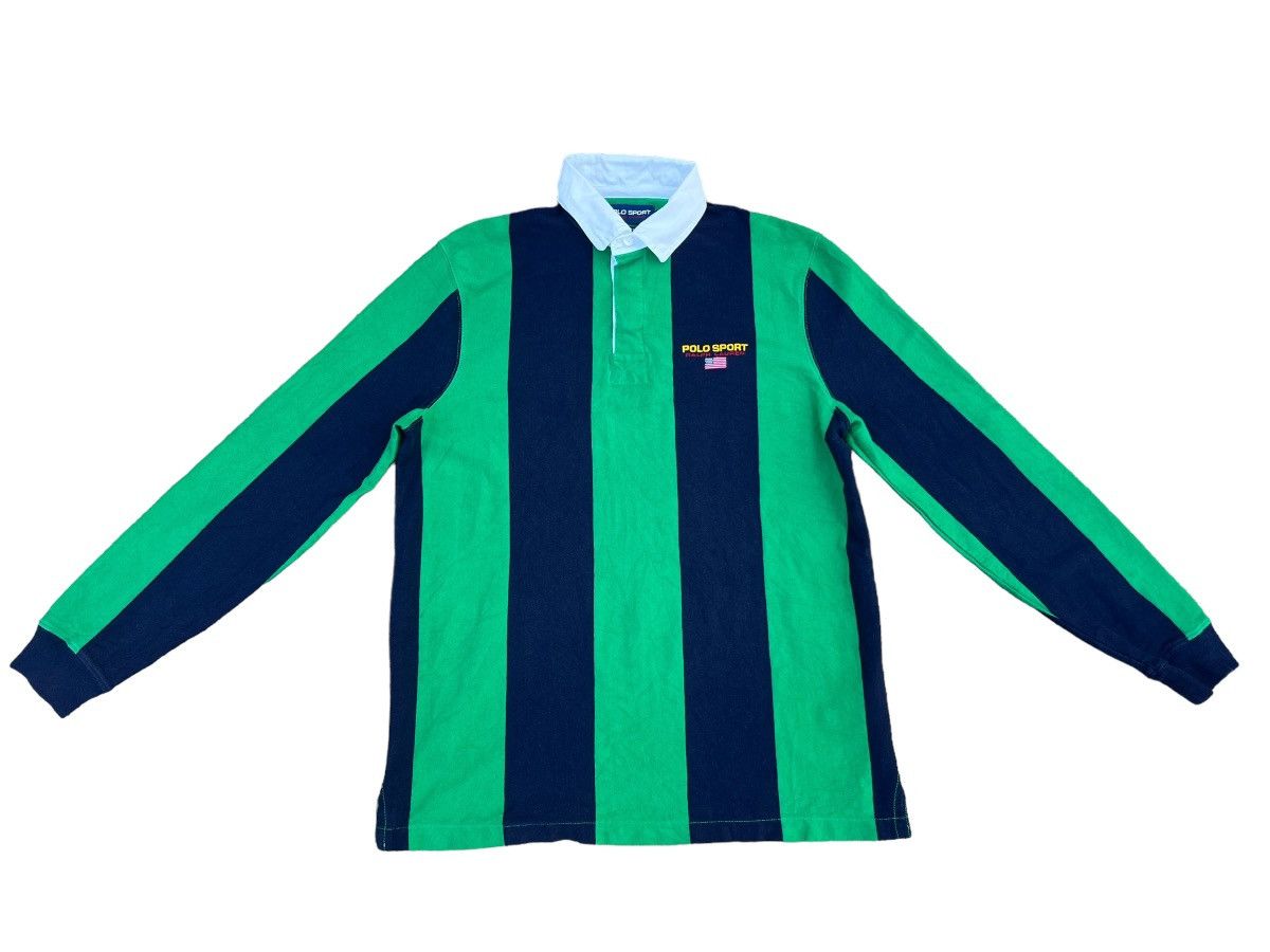 Polo Ralph Lauren Polo Sport Ralph Lauren USA Flag Color Block Rugby Shirt Size US L / EU 52-54 / 3 - 1 Thumbnail